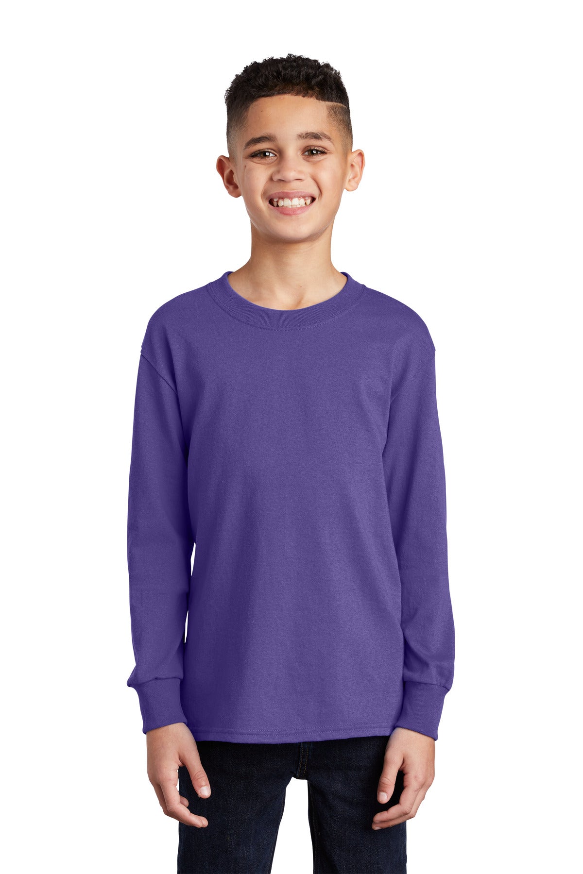 Port & Company Youth Long Sleeve Core Cotton Tee. PC54YLS