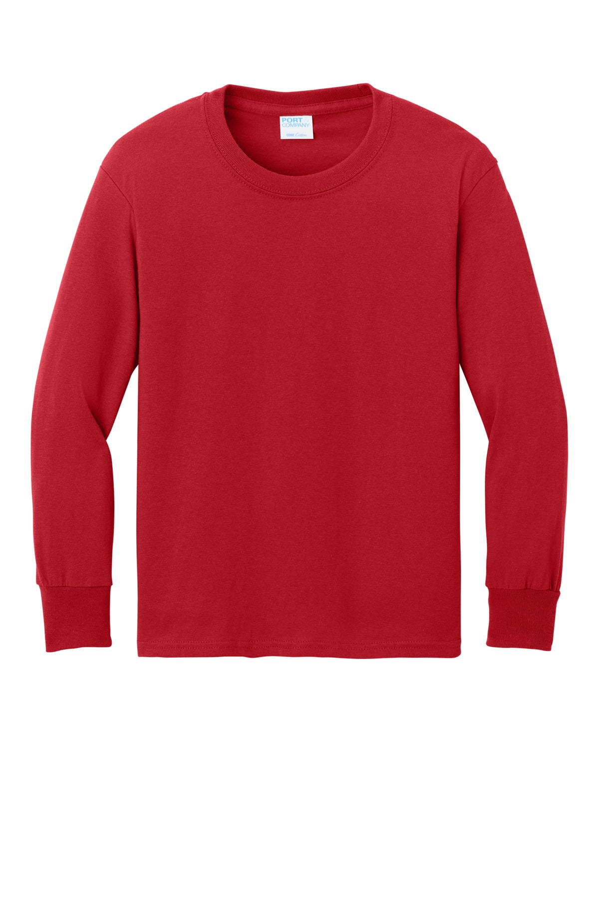Port & Company Youth Long Sleeve Core Cotton Tee. PC54YLS