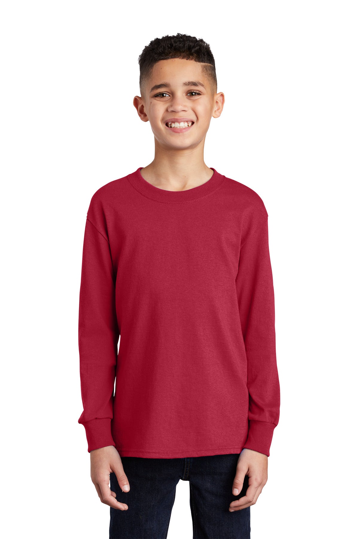 Port & Company Youth Long Sleeve Core Cotton Tee. PC54YLS