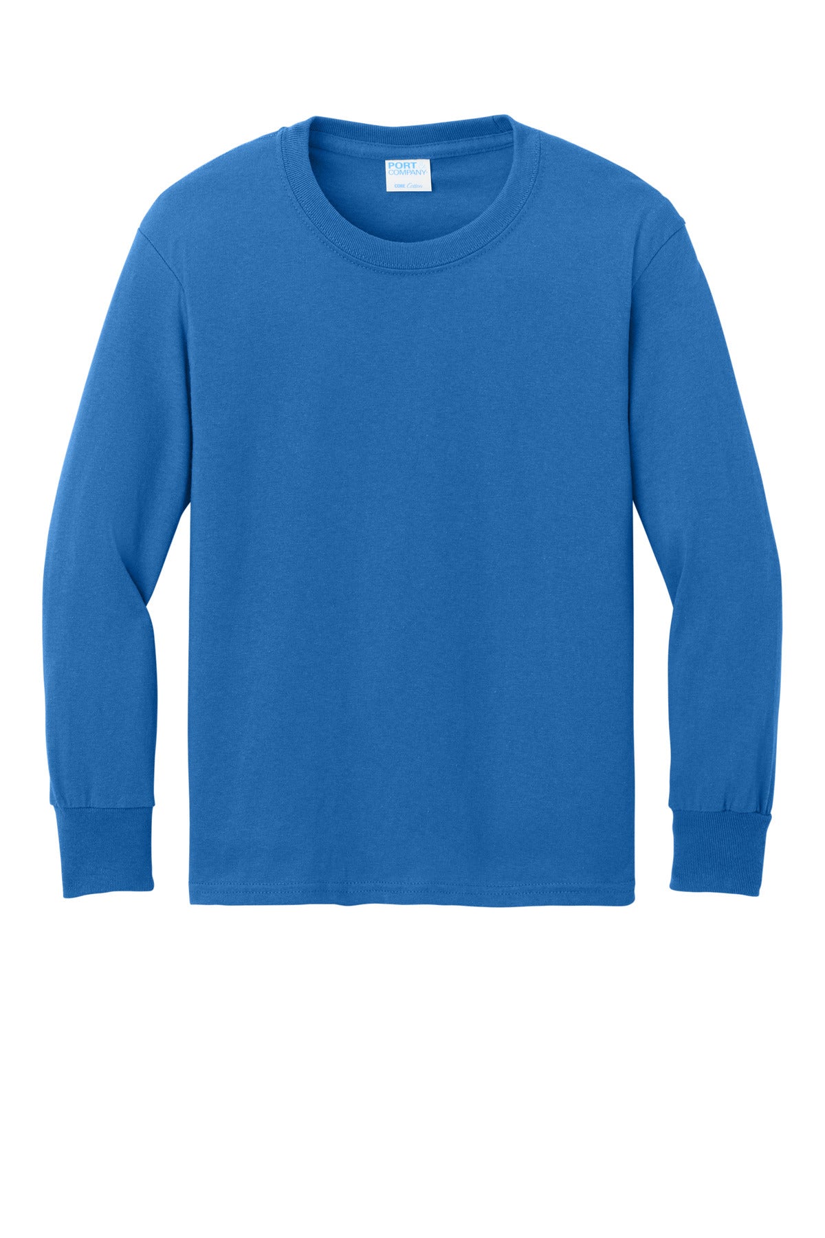 Port & Company Youth Long Sleeve Core Cotton Tee. PC54YLS