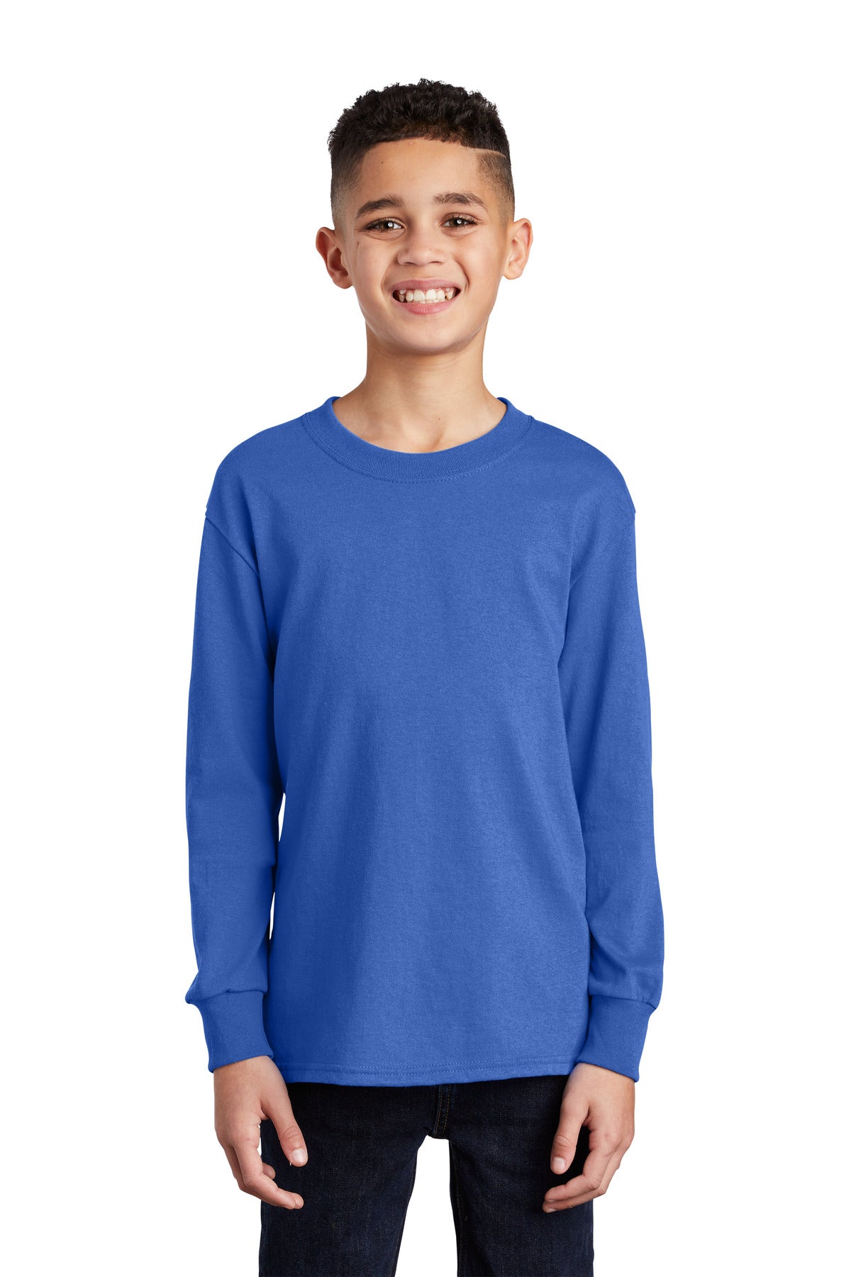 Port & Company Youth Long Sleeve Core Cotton Tee. PC54YLS