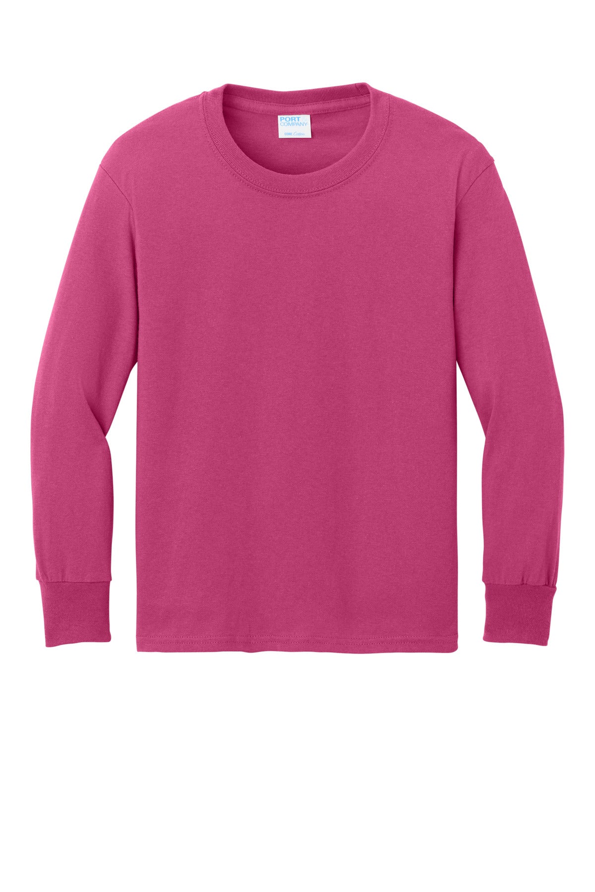 Port & Company Youth Long Sleeve Core Cotton Tee. PC54YLS