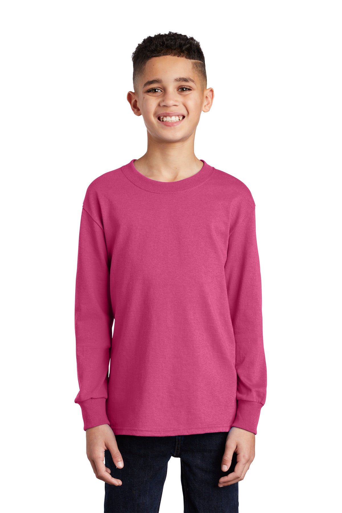 Port & Company Youth Long Sleeve Core Cotton Tee. PC54YLS