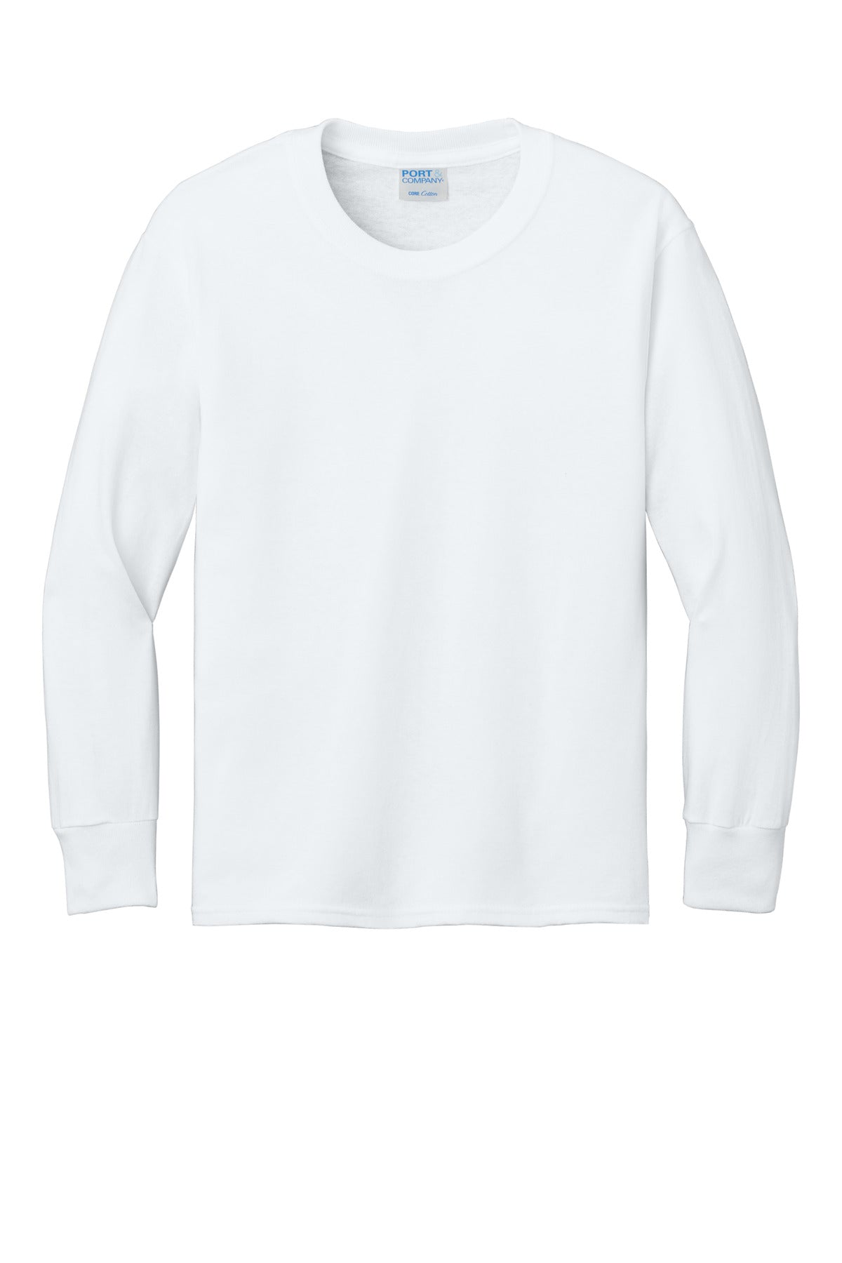 Port & Company Youth Long Sleeve Core Cotton Tee. PC54YLS
