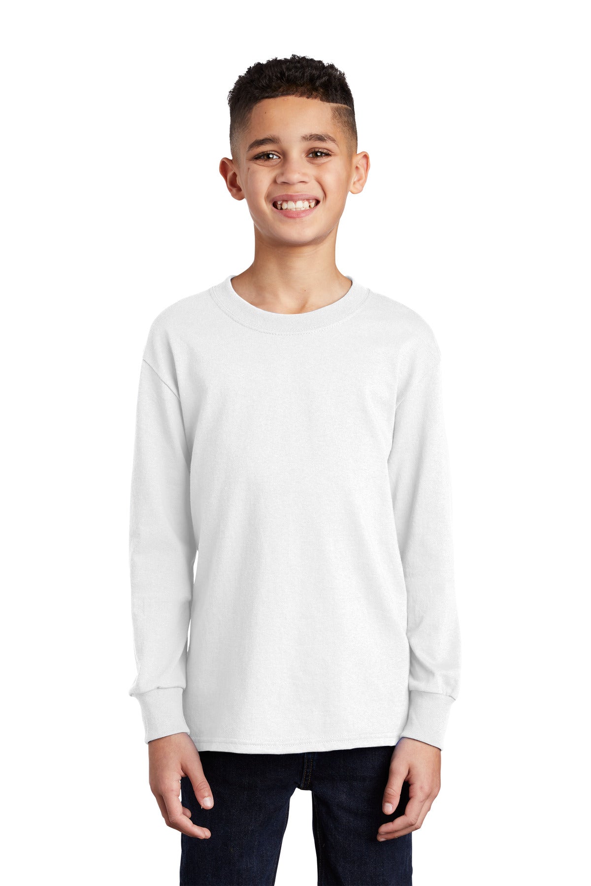 Port & Company Youth Long Sleeve Core Cotton Tee. PC54YLS