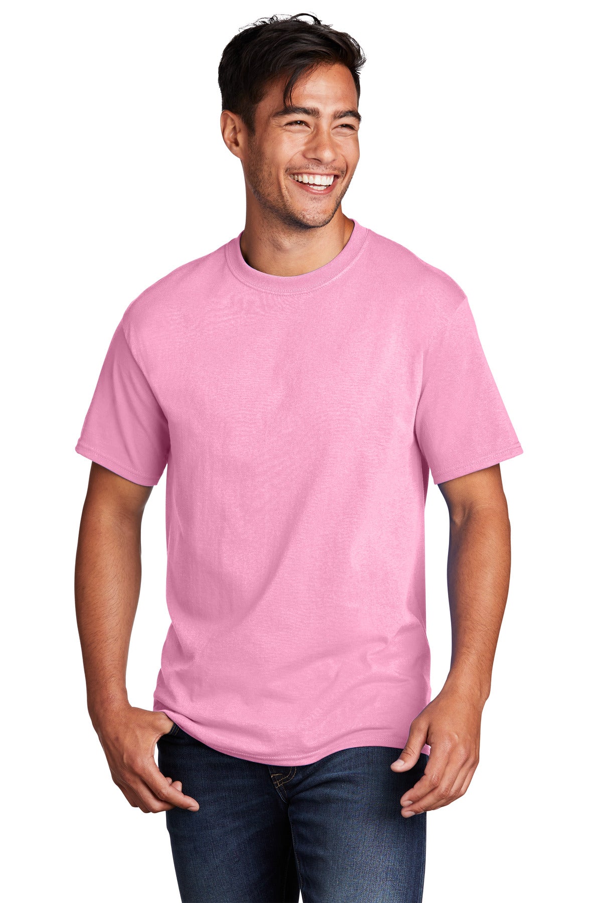 Port & Company - Core Cotton Tee. PC54 Candy Pink