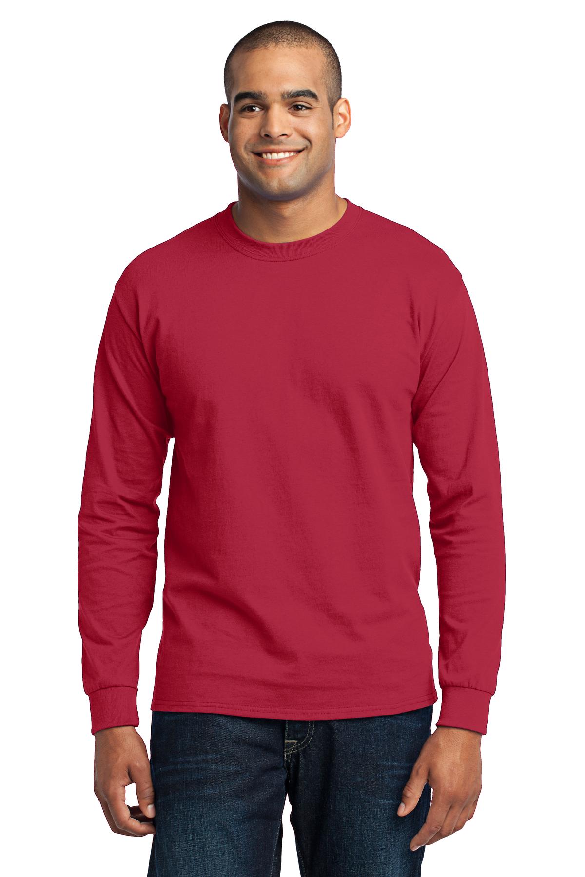 Port & Company Tall Long Sleeve Core Blend Tee. PC55LST