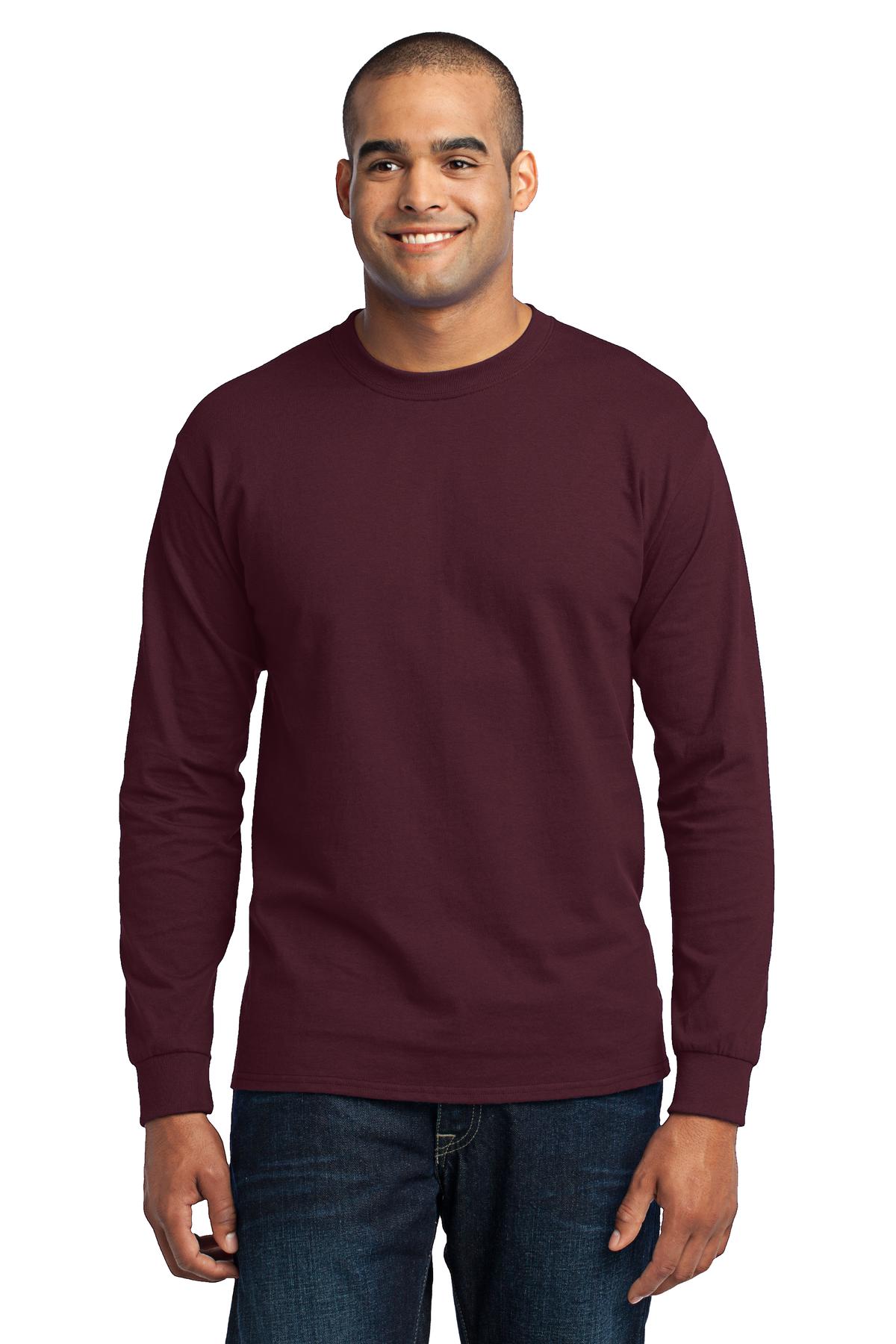 Port & Company - Long Sleeve Core Blend Tee. PC55LS Athletic Maroon