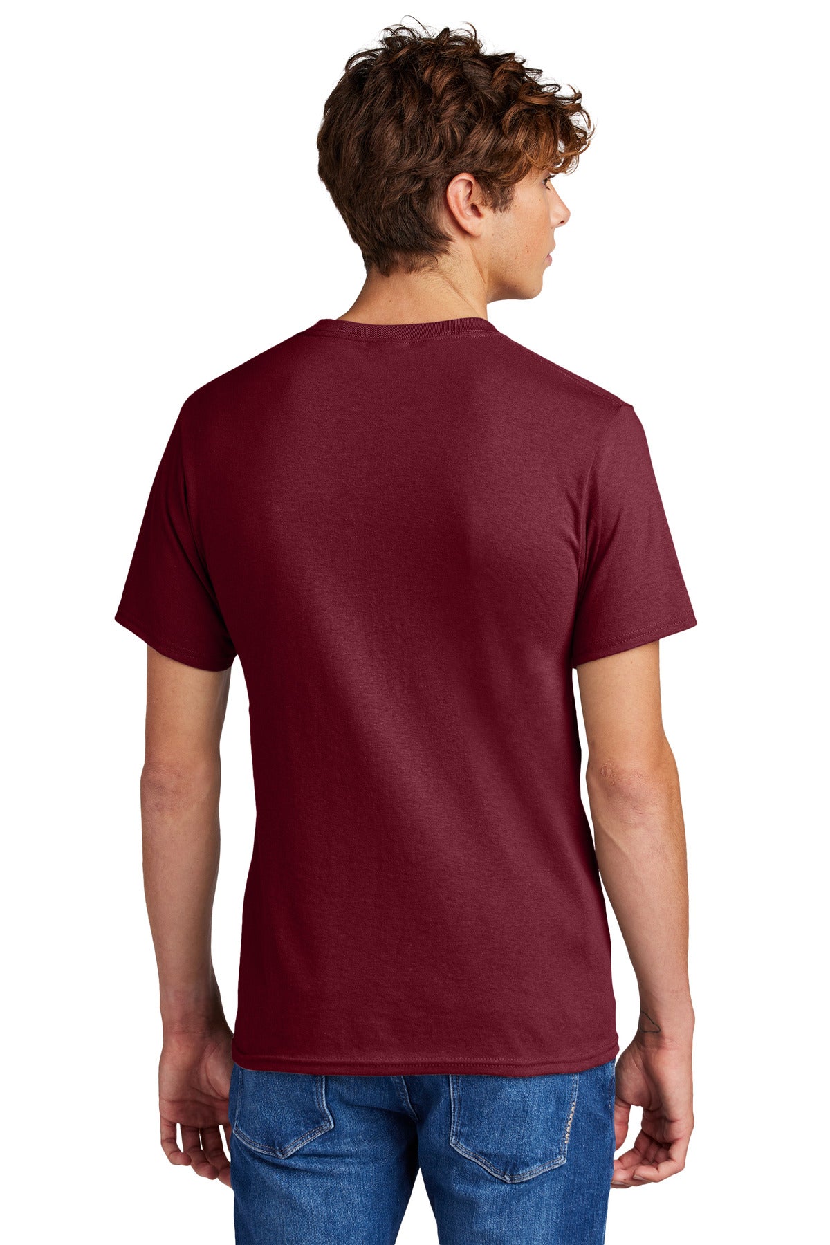Custom Embroidered Port & Company - Core Blend Tee. PC55,Cardinal