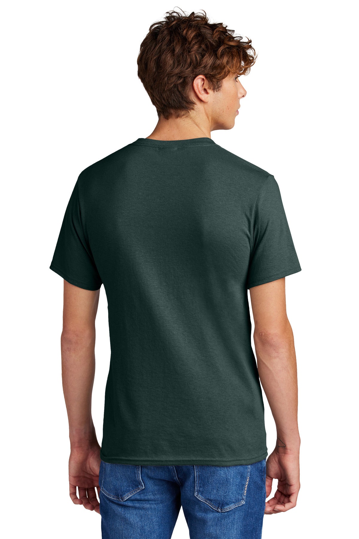 Custom Embroidered Port & Company - Core Blend Tee. PC55,Dark Green