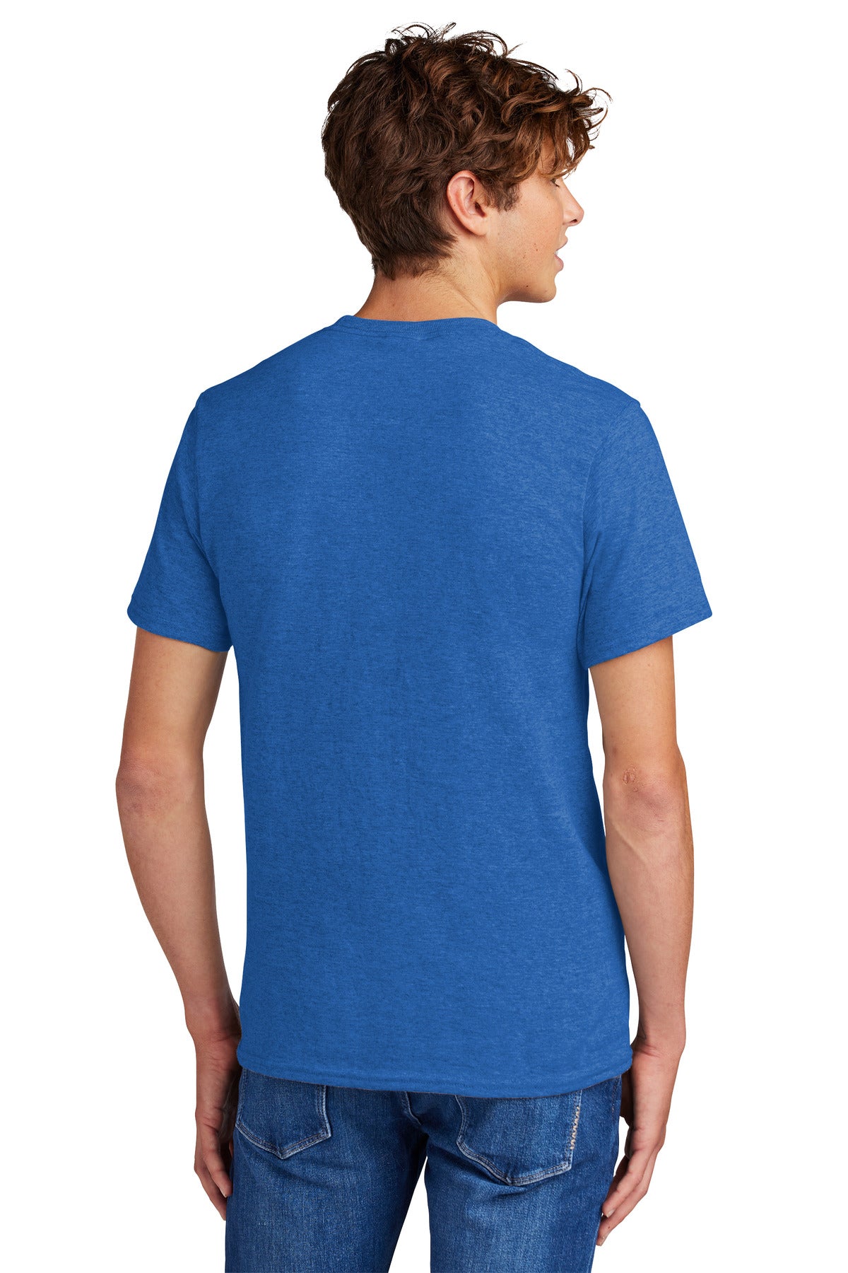Custom Embroidered Port & Company - Core Blend Tee. PC55,Heather Royal
