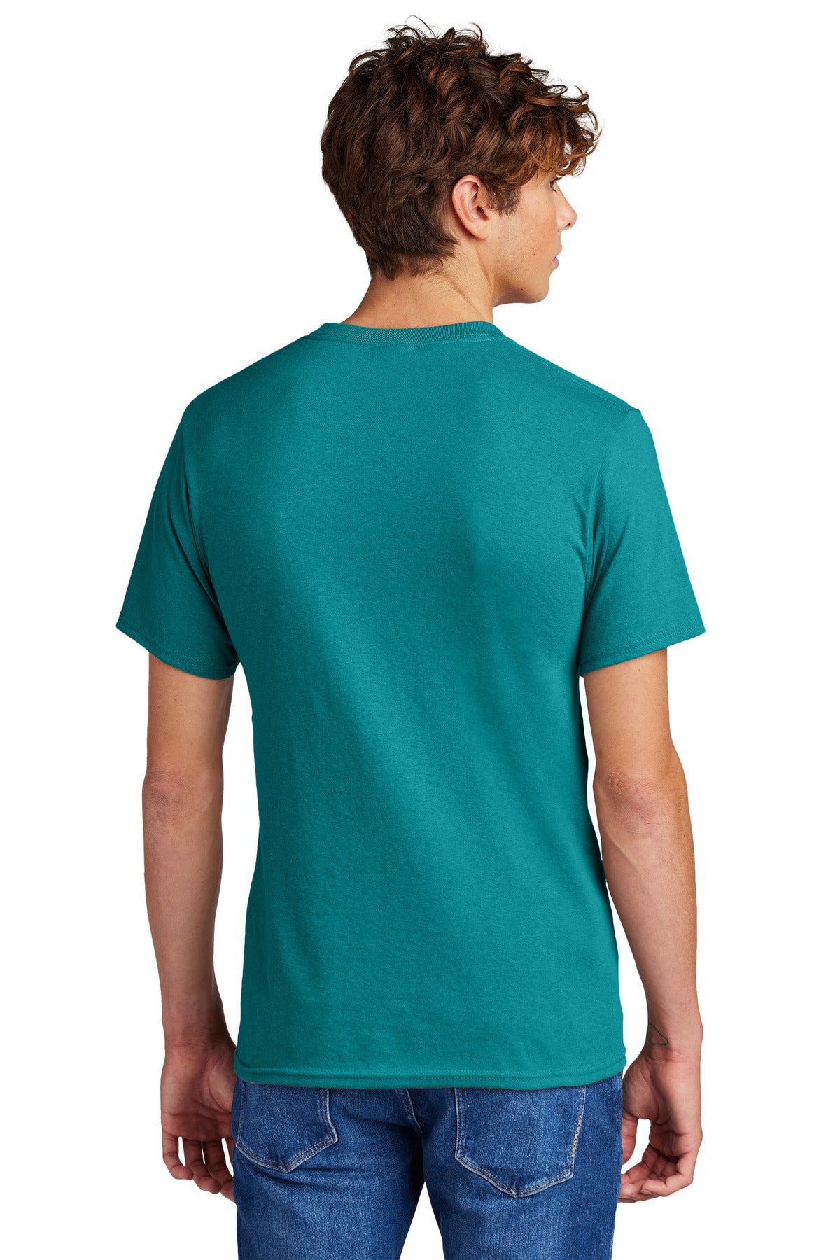 Custom Embroidered Port & Company - Core Blend Tee. PC55,Jade Green