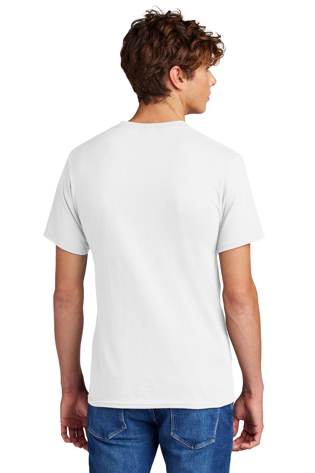 Custom Embroidered Port & Company - Core Blend Tee. PC55,White