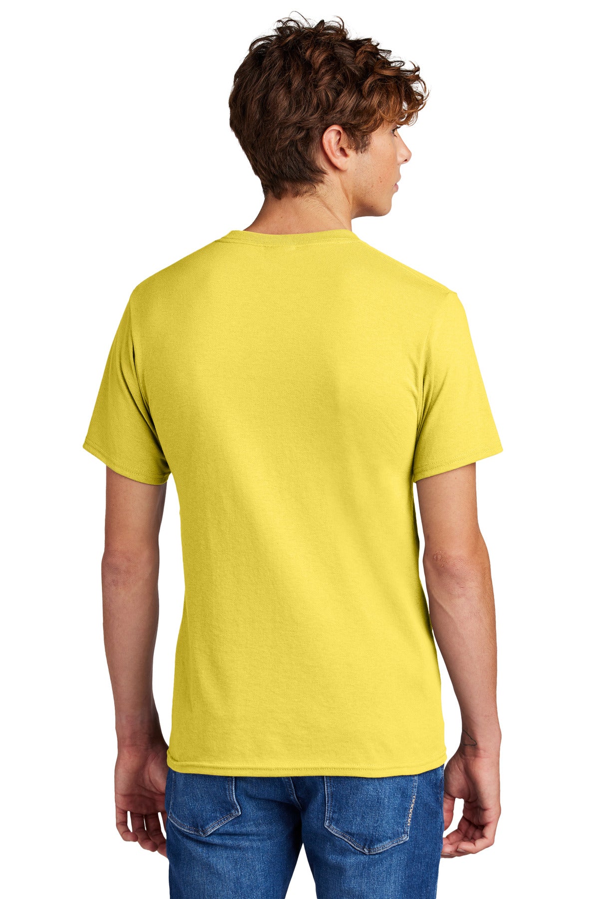 Custom Embroidered Port & Company - Core Blend Tee. PC55,Yellow
