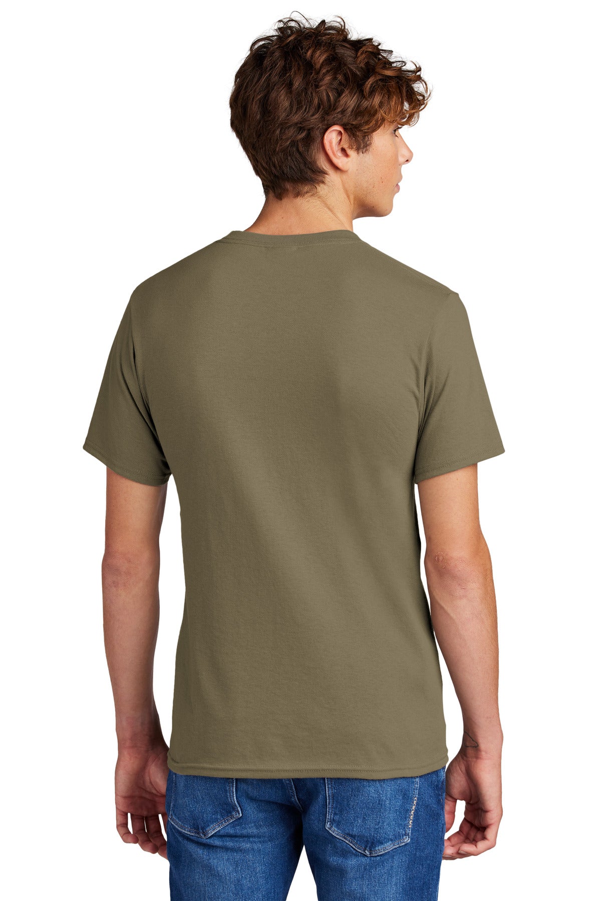 Custom Embroidered Port & Company - Core Blend Tee. PC55,Coyote Brown