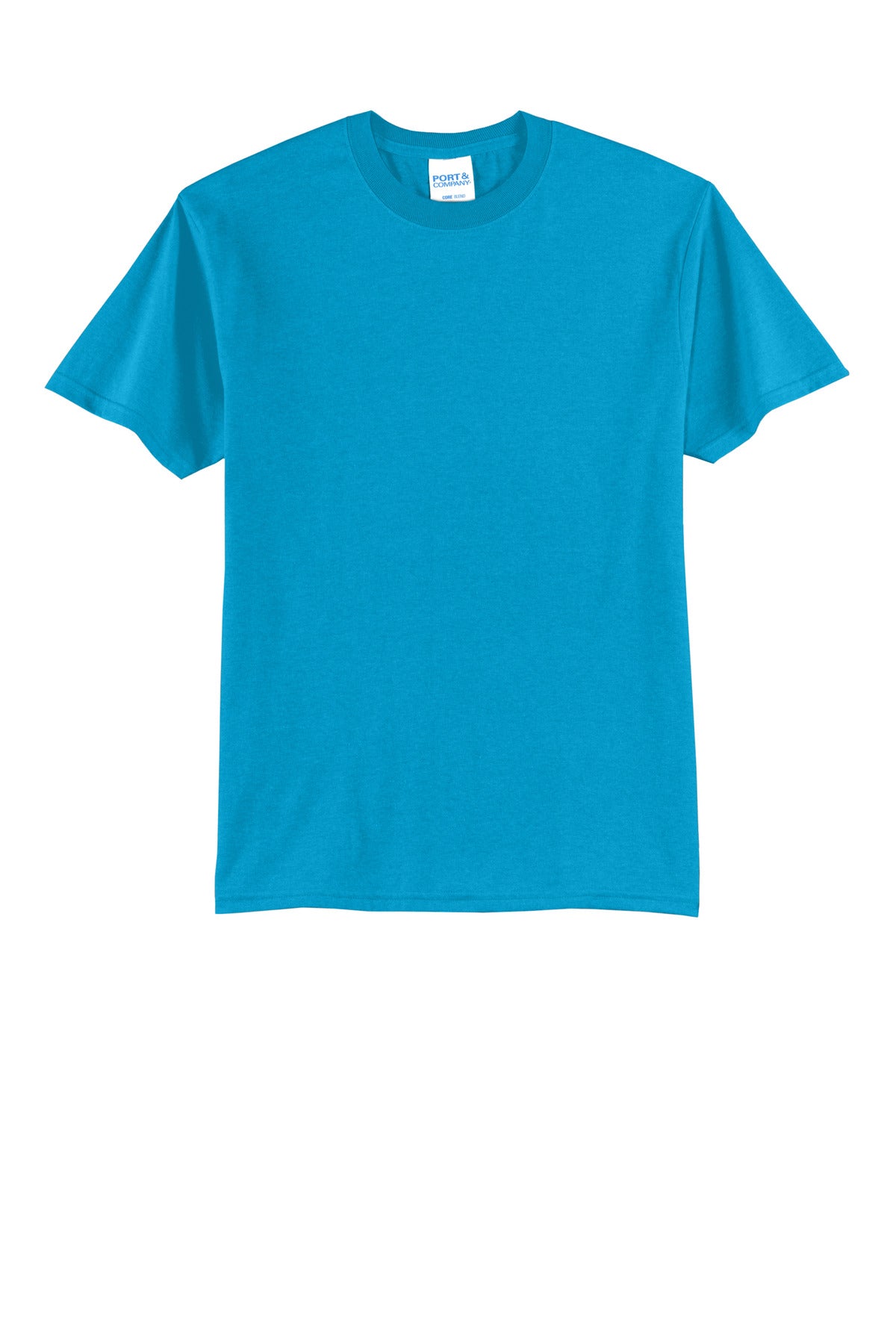 Port & Company - Core Blend Tee. PC55 Neon Blue