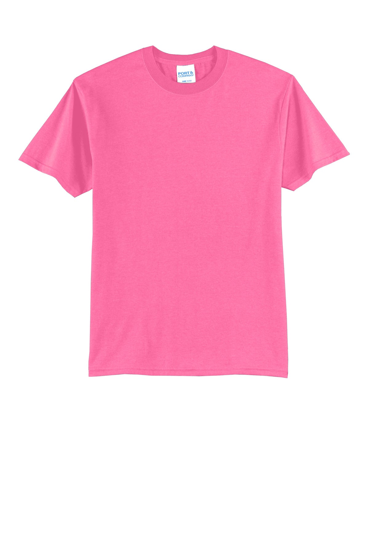 Port & Company - Core Blend Tee. PC55 Neon Pink