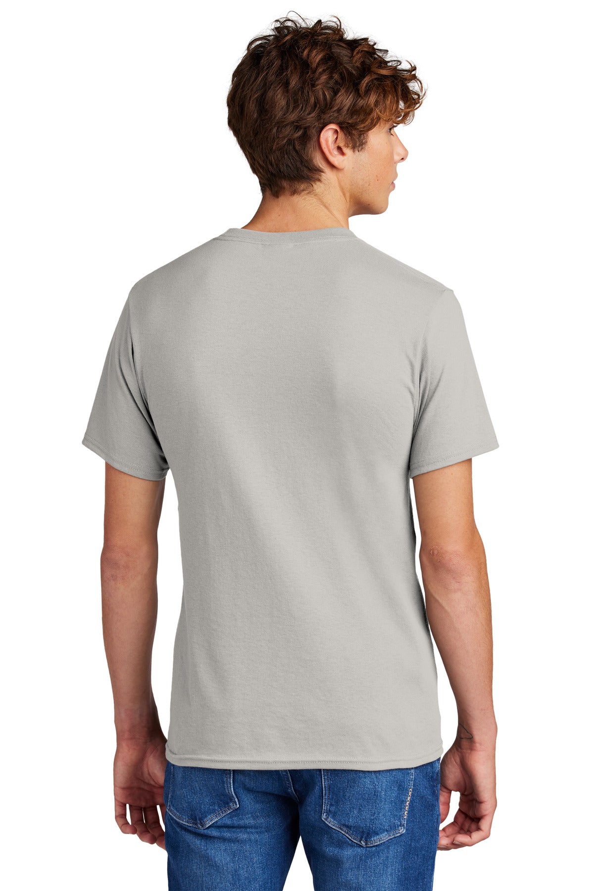 Custom Embroidered Port & Company - Core Blend Tee. PC55,Silver