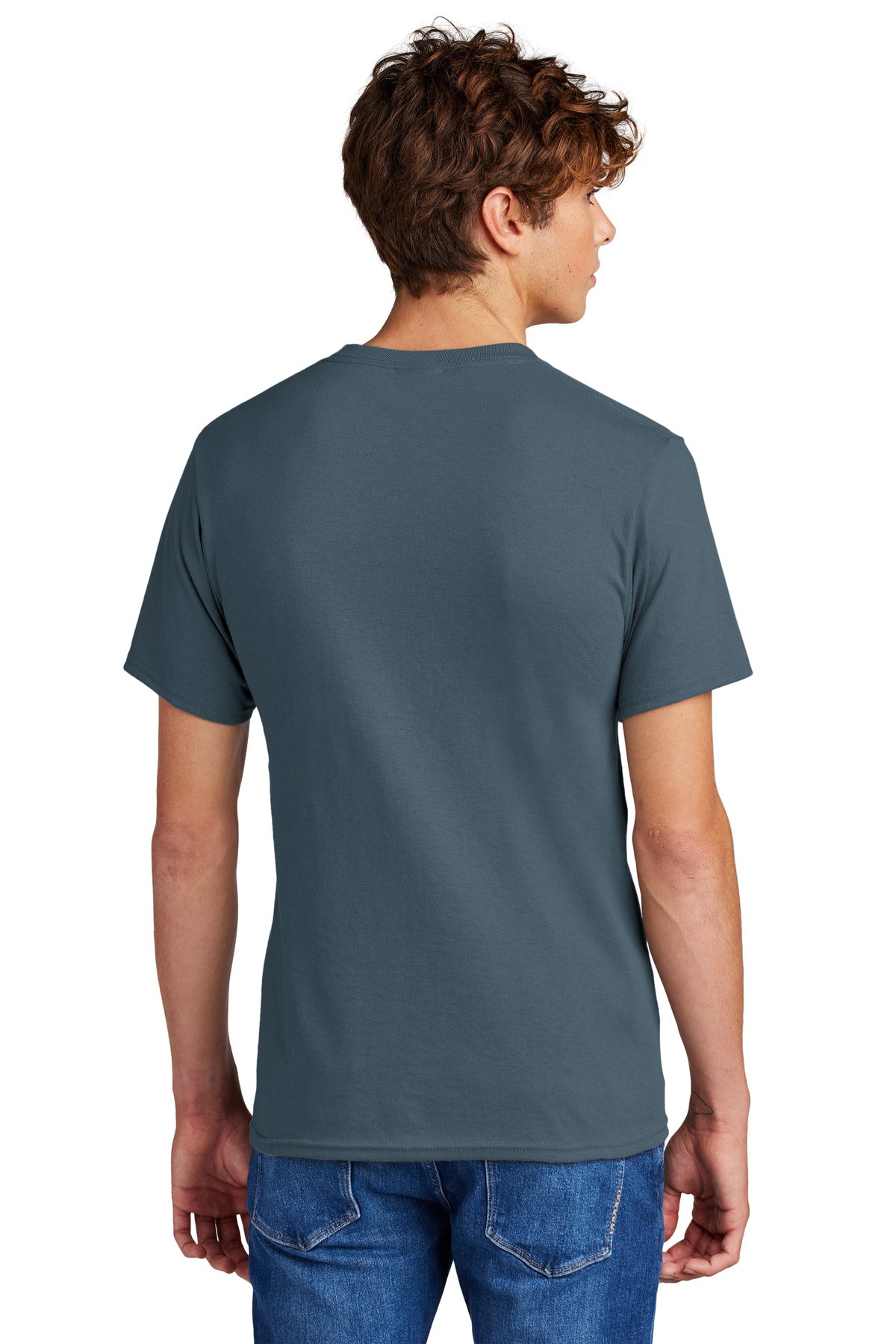 Custom Embroidered Port & Company - Core Blend Tee. PC55,Steel Blue