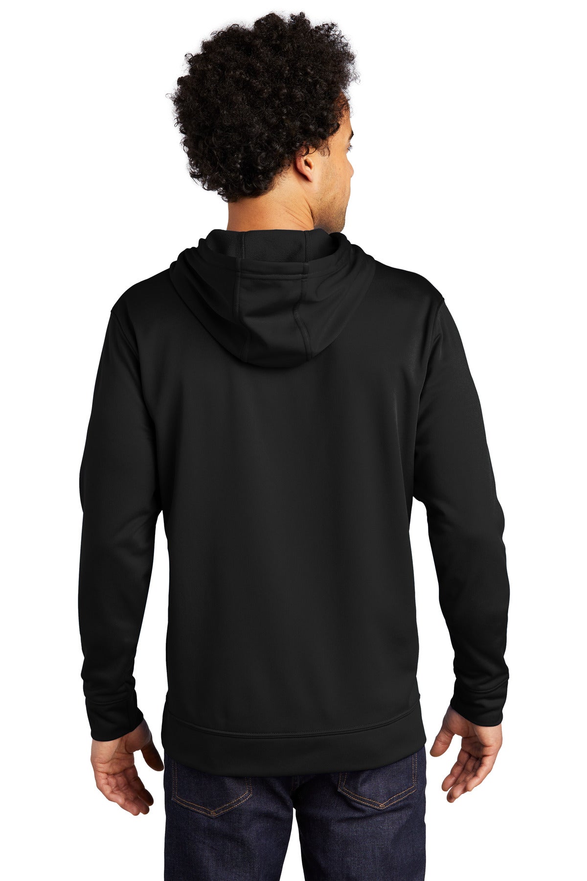 Custom Embroidered Port & Company Performance Fleece Pullover Hooded Sweatshirt. PC590H,Jet Black