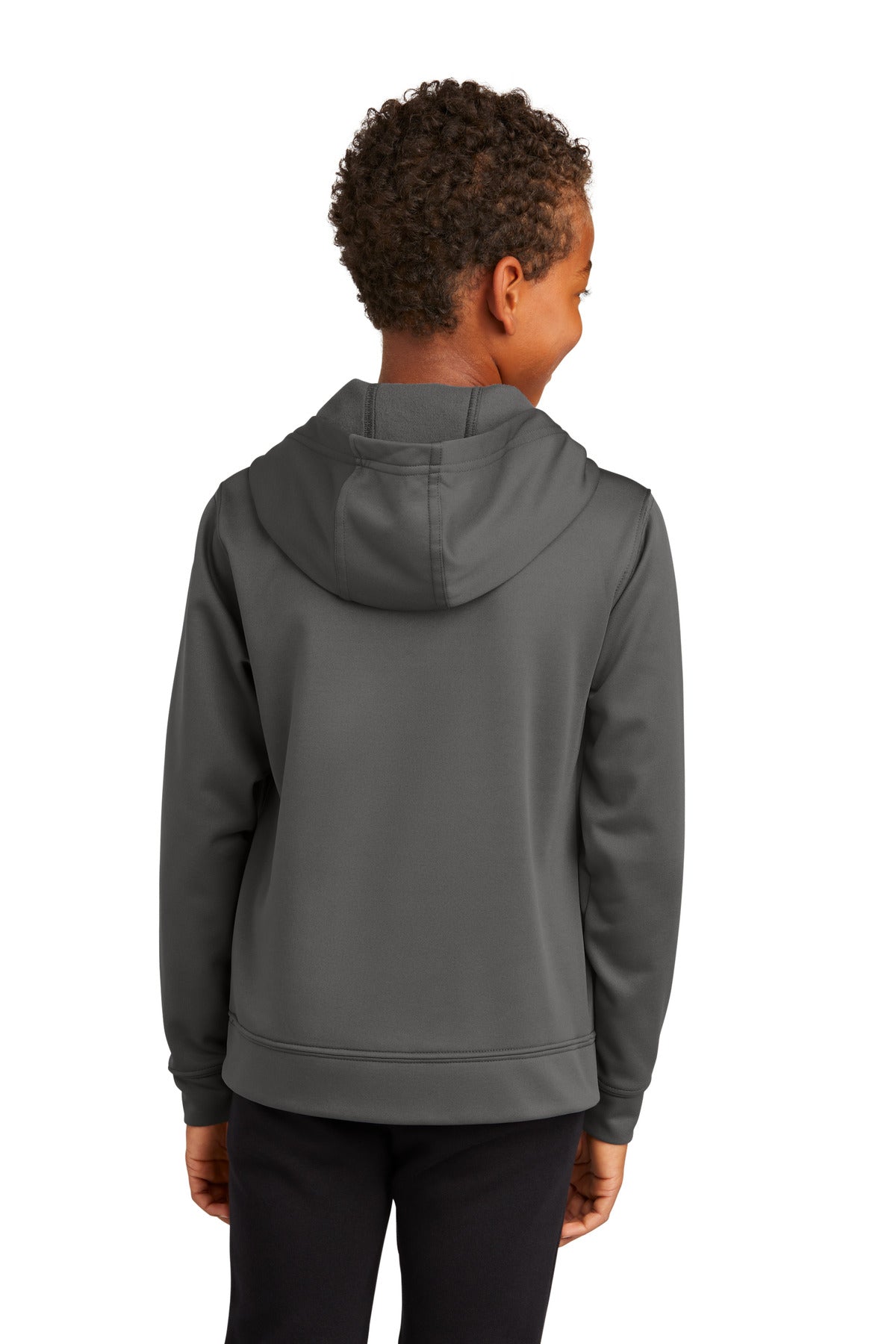 Custom Embroidered Port & CompanyYouth Performance Fleece Pullover Hooded Sweatshirt. PC590YH,Charcoal