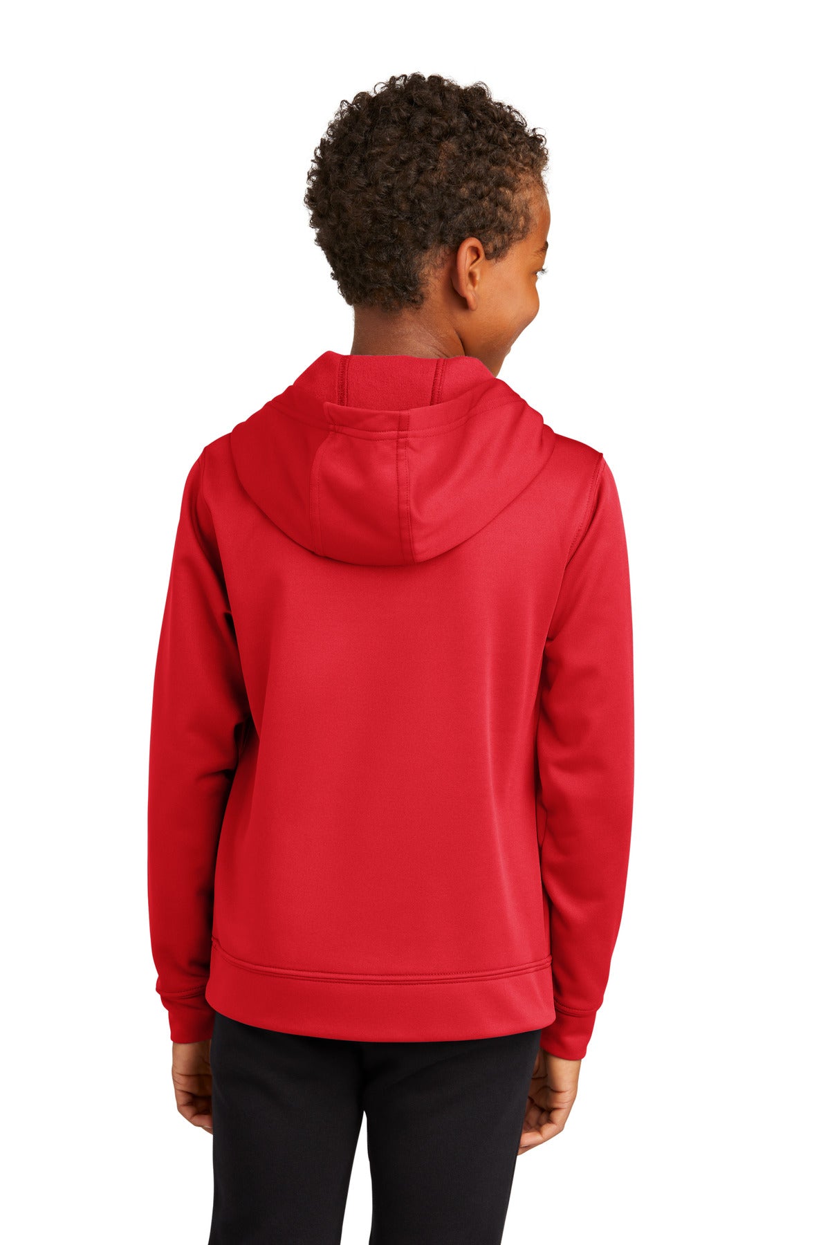 Custom Embroidered Port & CompanyYouth Performance Fleece Pullover Hooded Sweatshirt. PC590YH,Red