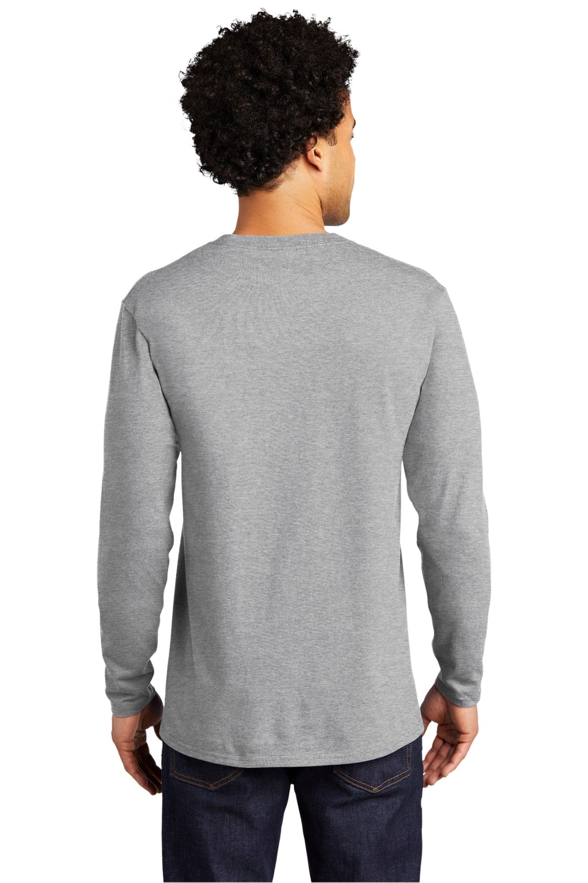 Custom Embroidered Port & Company Long Sleeve Bouncer Tee PC600LS,Athletic Heather