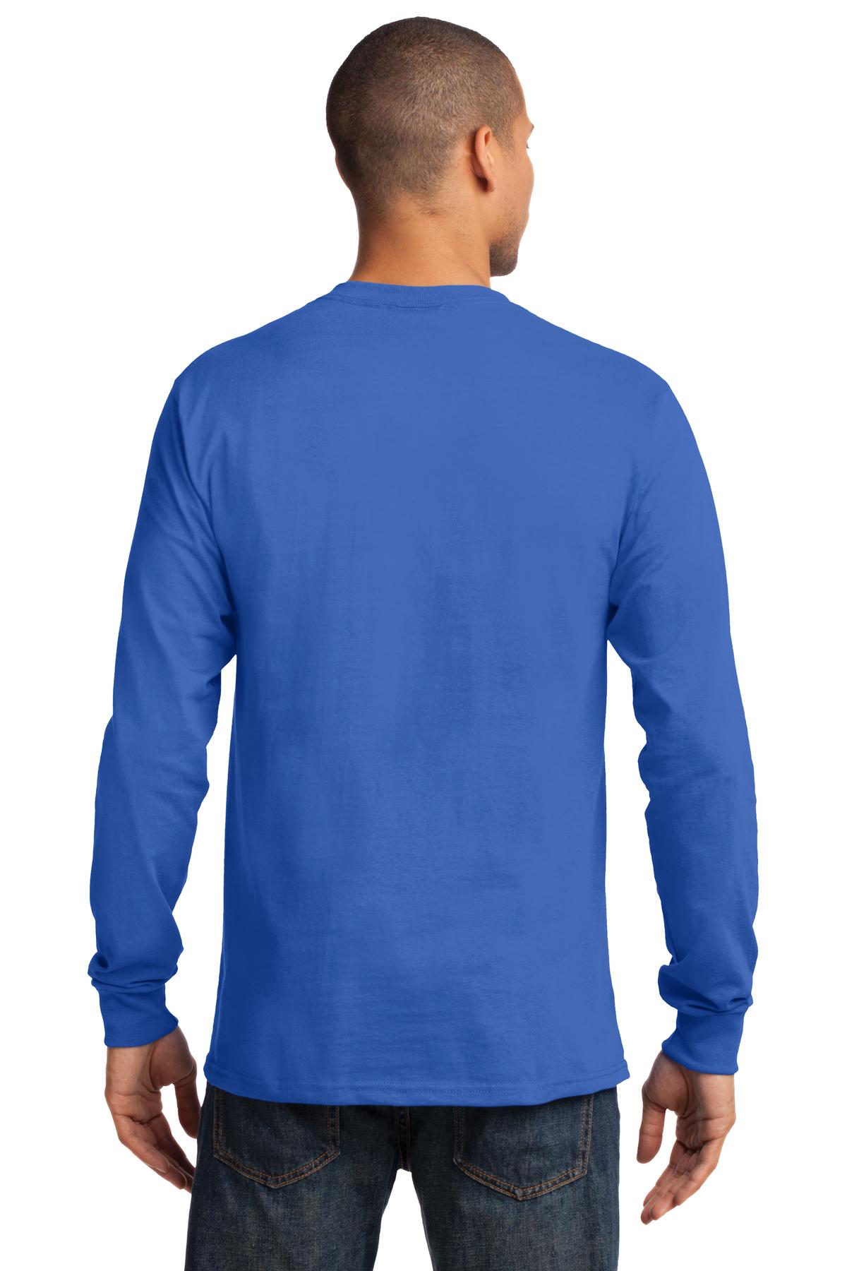 Custom Embroidered Port & Company - Tall Long Sleeve Essential Tee. PC61LST,Royal