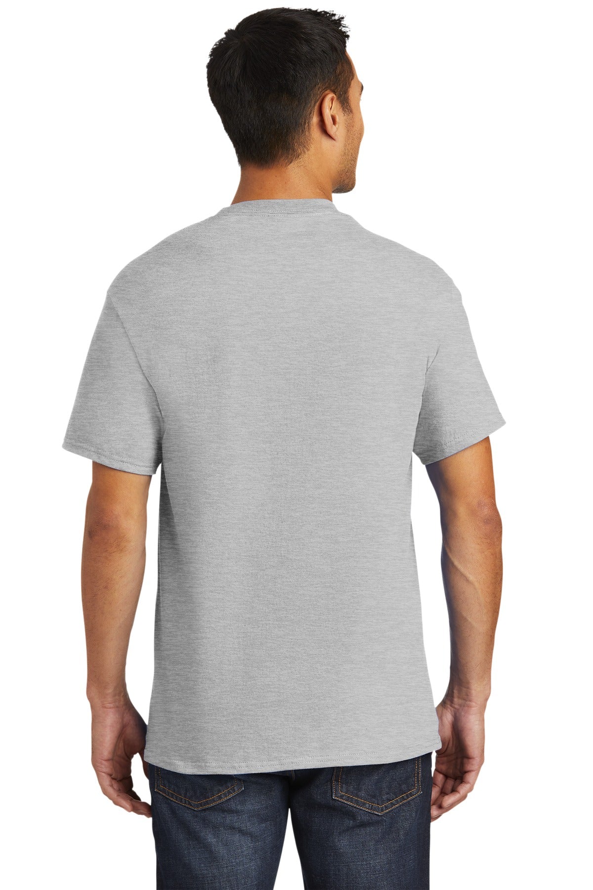 Custom Embroidered Port & Company - Tall Essential Pocket Tee. PC61PT,Ash