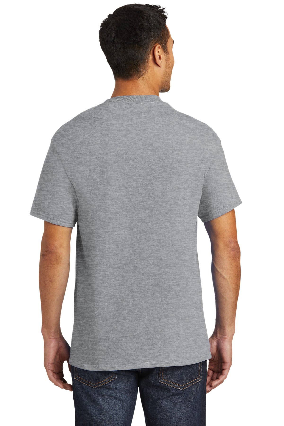 Custom Embroidered Port & Company - Tall Essential Pocket Tee. PC61PT,Athletic Heather