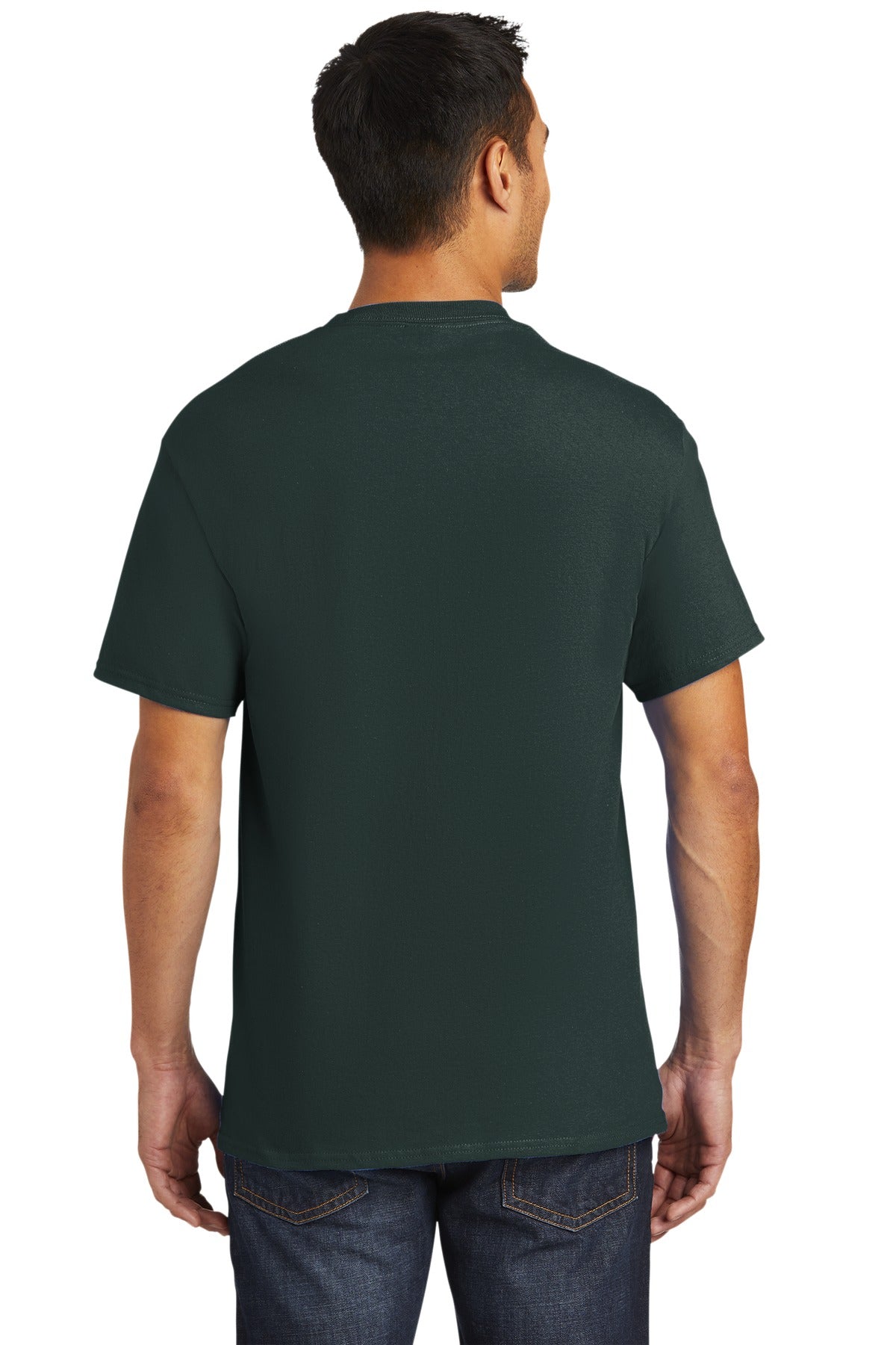 Custom Embroidered Port & Company - Tall Essential Pocket Tee. PC61PT,Dark Green
