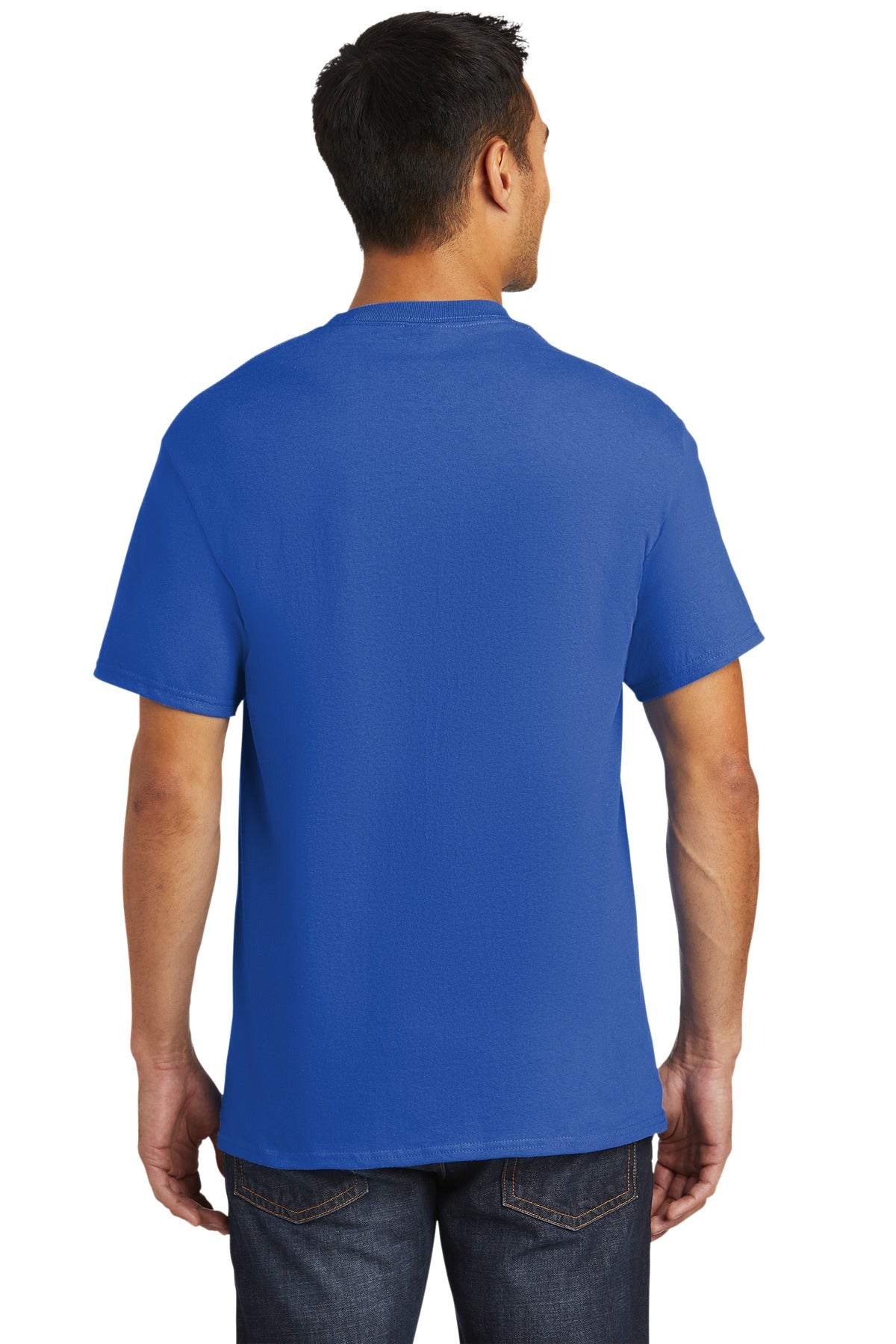 Custom Embroidered Port & Company - Tall Essential Pocket Tee. PC61PT,Royal