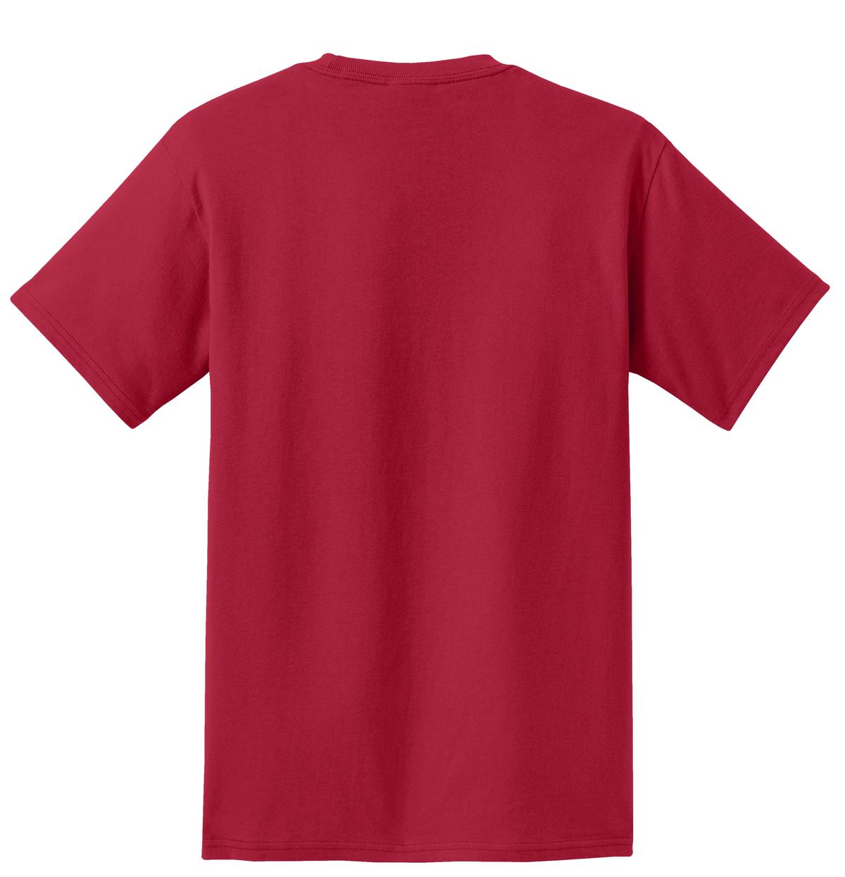 Port & Company Essential Pocket Tee. PC61P Red