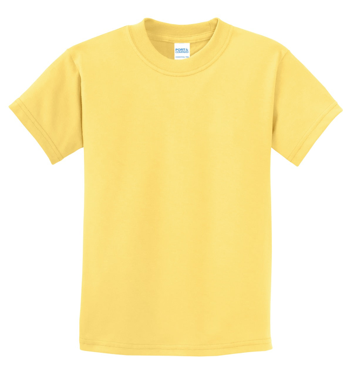 Port & Company Youth Essential Tee. PC61Y Daffodil Yellow