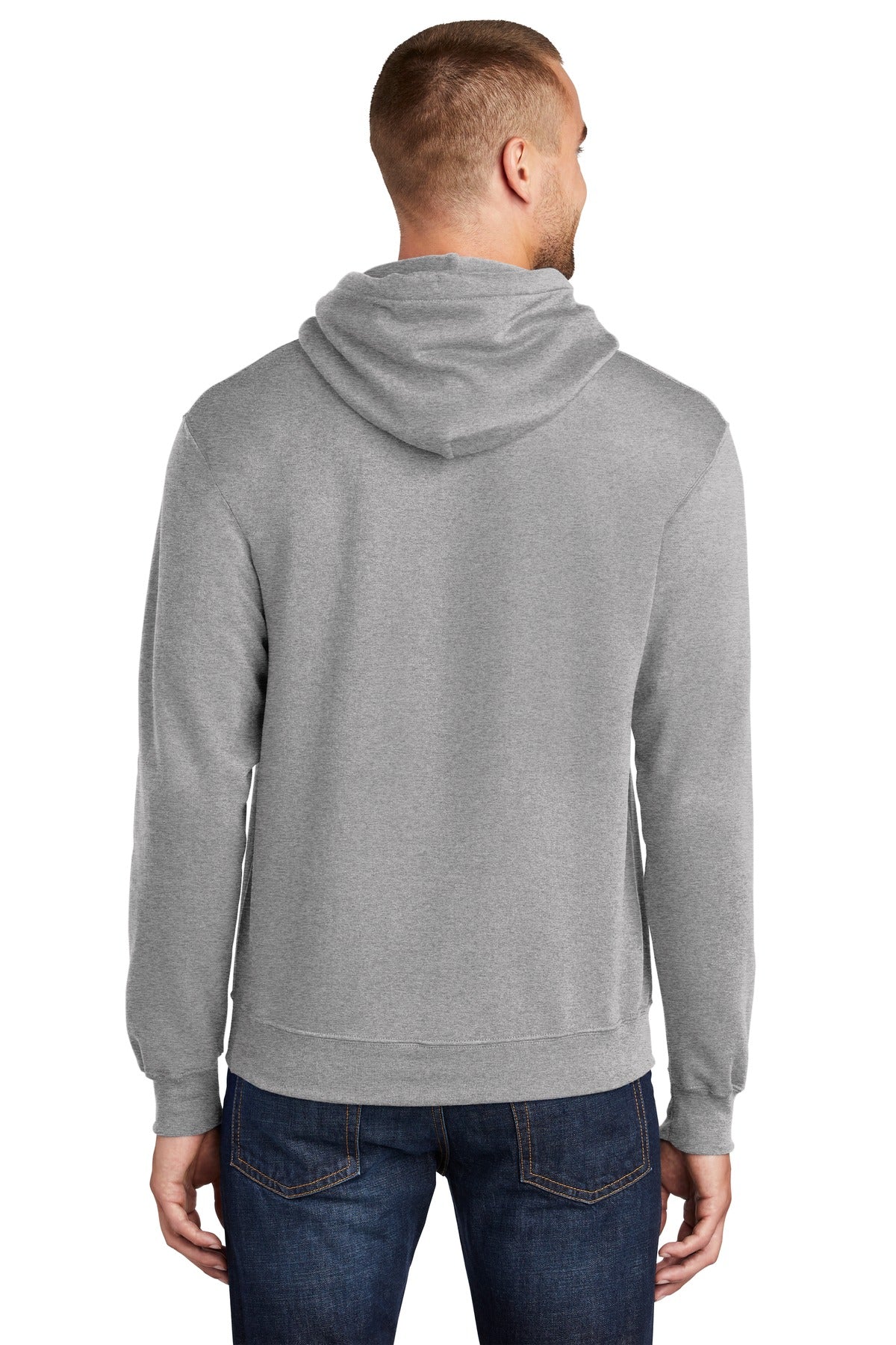 Custom Embroidered Port & Company Tall Core Fleece Pullover Hooded Sweatshirt PC78HT,Athletic Heather
