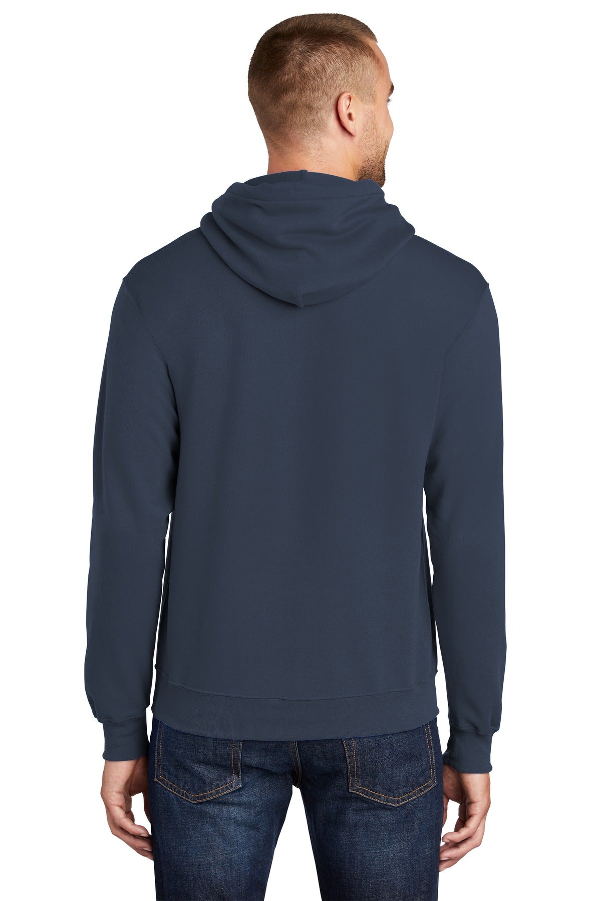 Custom Embroidered Port & Company Tall Core Fleece Pullover Hooded Sweatshirt PC78HT,Navy