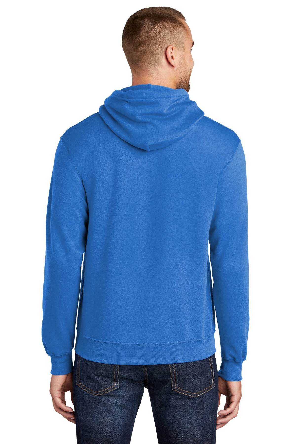 Custom Embroidered Port & Company Tall Core Fleece Pullover Hooded Sweatshirt PC78HT,Royal