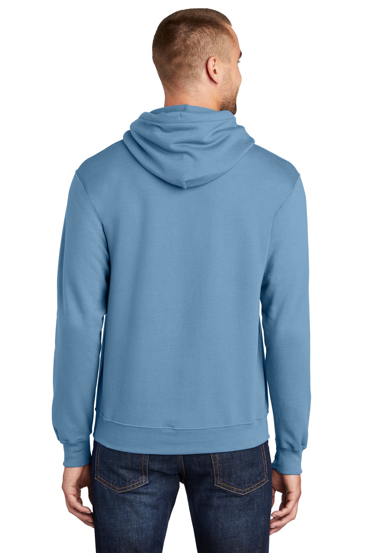 Custom Embroidered Port & Company - Core Fleece Pullover Hooded Sweatshirt. PC78H,Tundra Blue