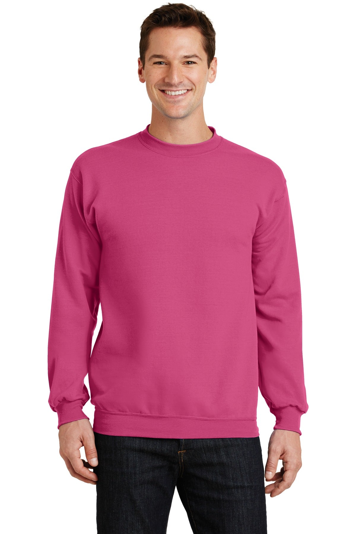 Port & Company - Core Fleece Crewneck Sweatshirt. PC78 Sangria