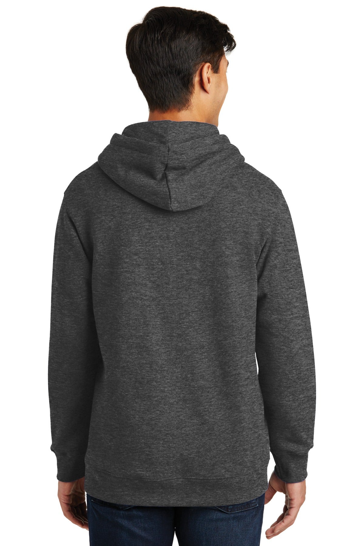 Custom Embroidered Port & Company Fan Favorite Fleece Pullover Hooded Sweatshirt. PC850H,Dark Heather Grey