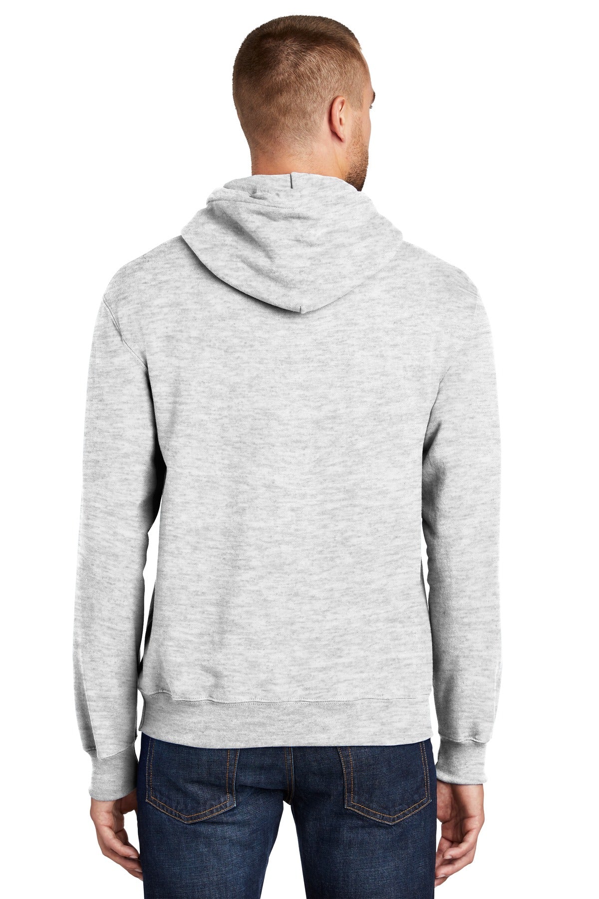 Custom Embroidered Port & Company Tall Essential Fleece Pullover Hooded Sweatshirt. PC90HT,Ash