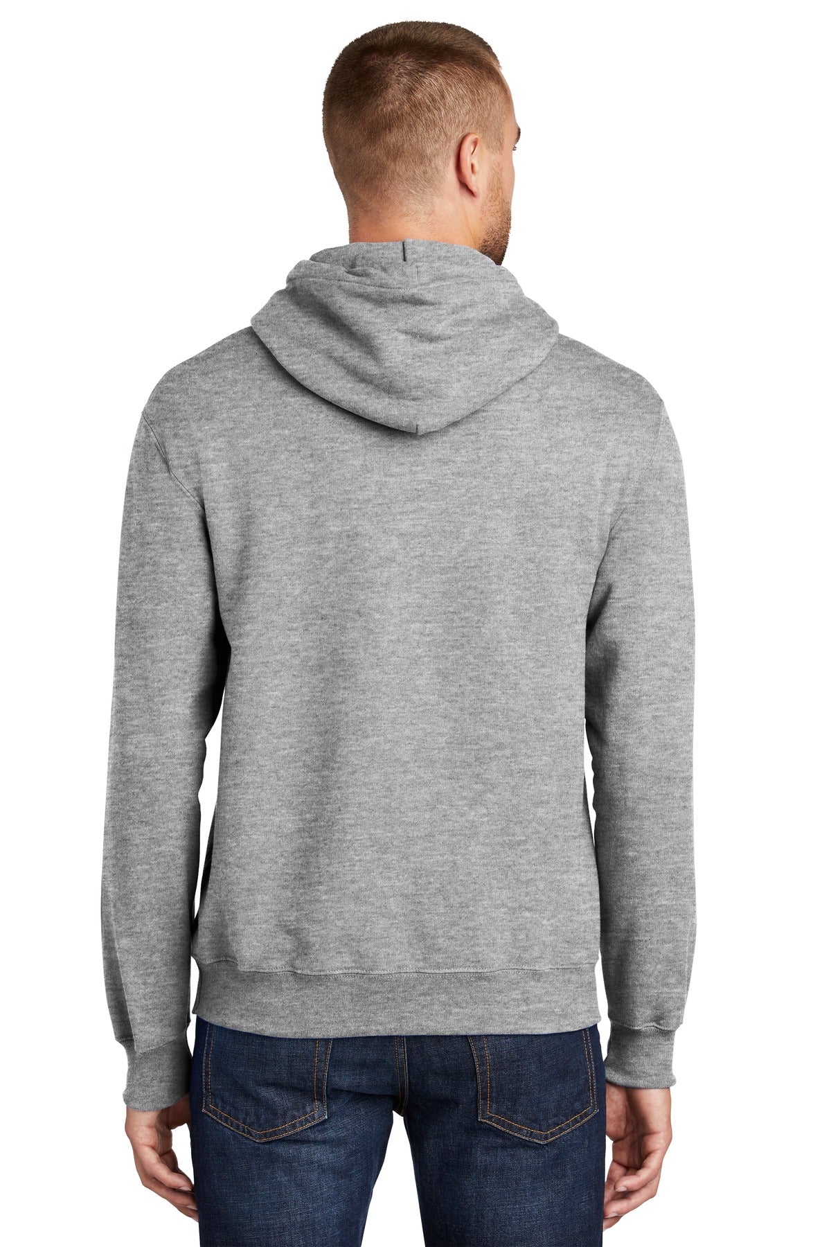 Custom Embroidered Port & Company Tall Essential Fleece Pullover Hooded Sweatshirt. PC90HT,Athletic Heather