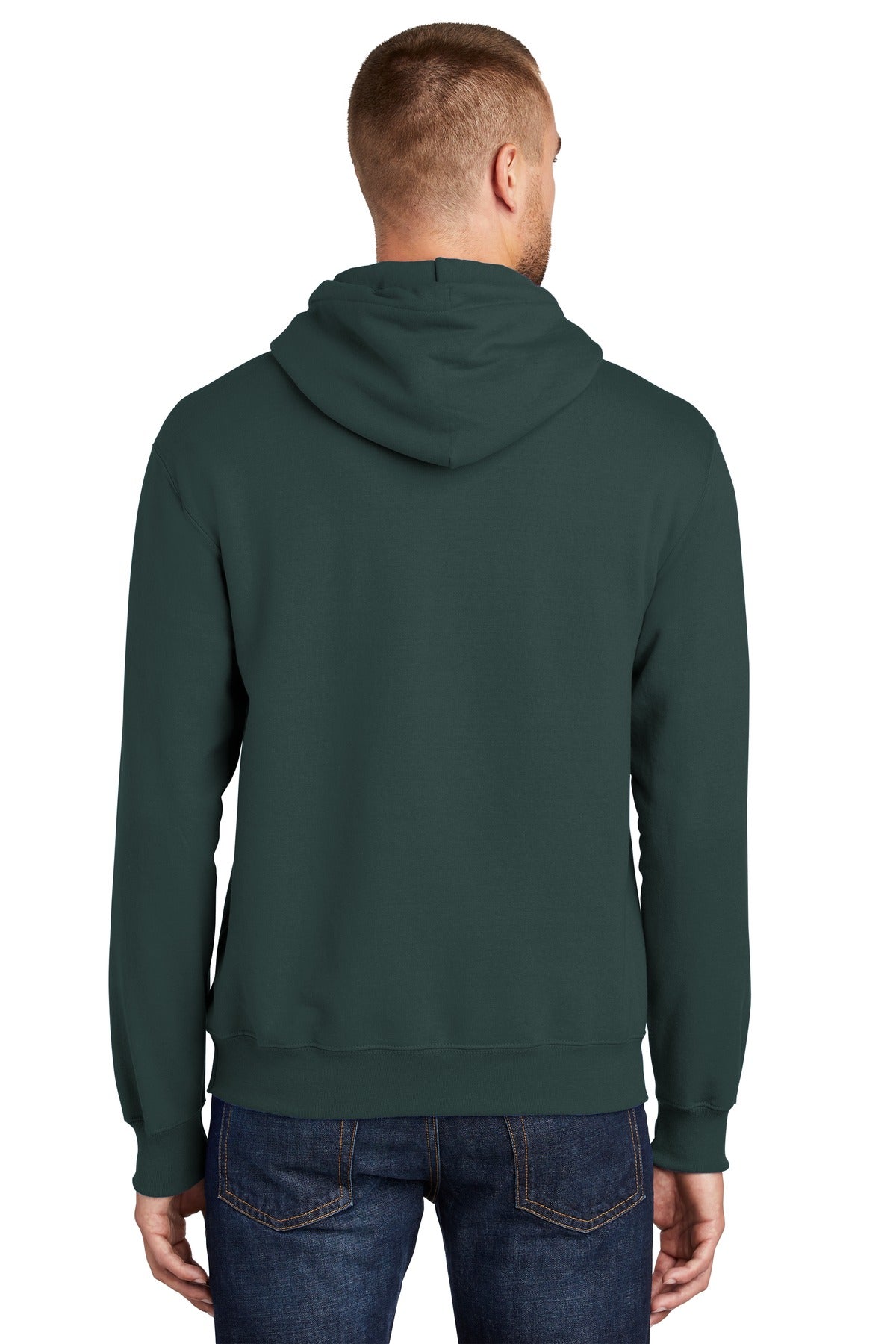 Custom Embroidered Port & Company Tall Essential Fleece Pullover Hooded Sweatshirt. PC90HT,Dark Green