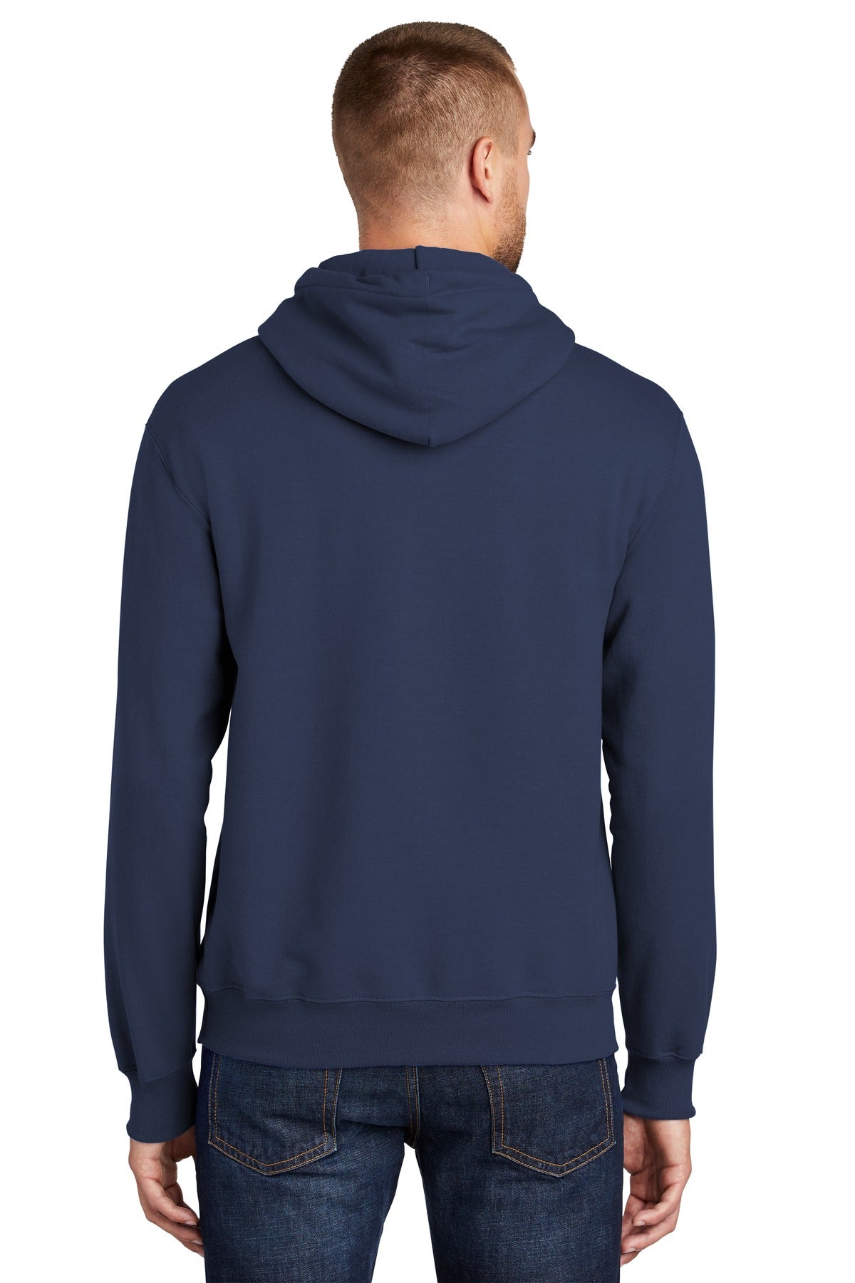Custom Embroidered Port & Company Tall Essential Fleece Pullover Hooded Sweatshirt. PC90HT,Navy
