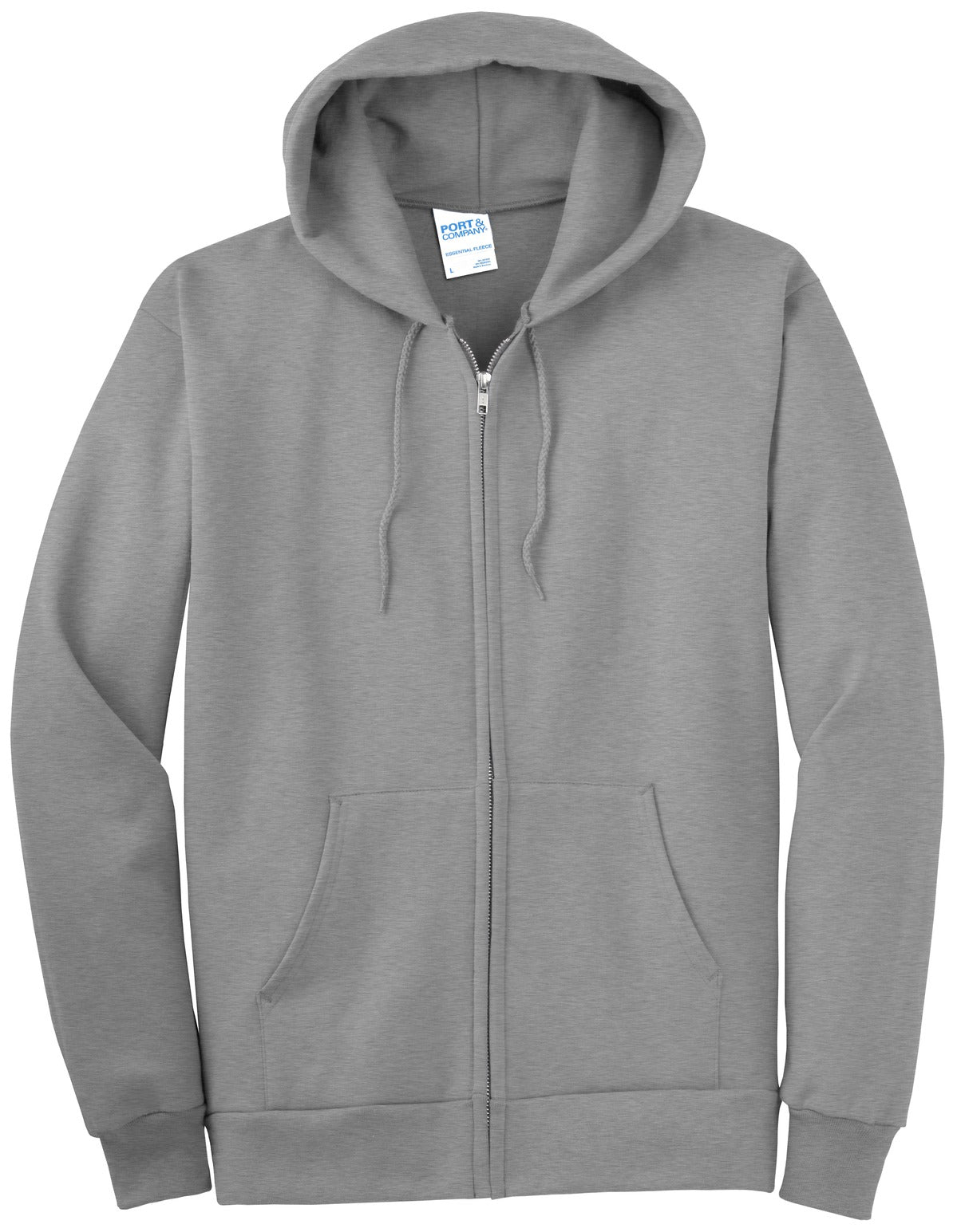 Port & Company Essential Fleece Full-Zip Hooded Sweatshirt. PC90ZH