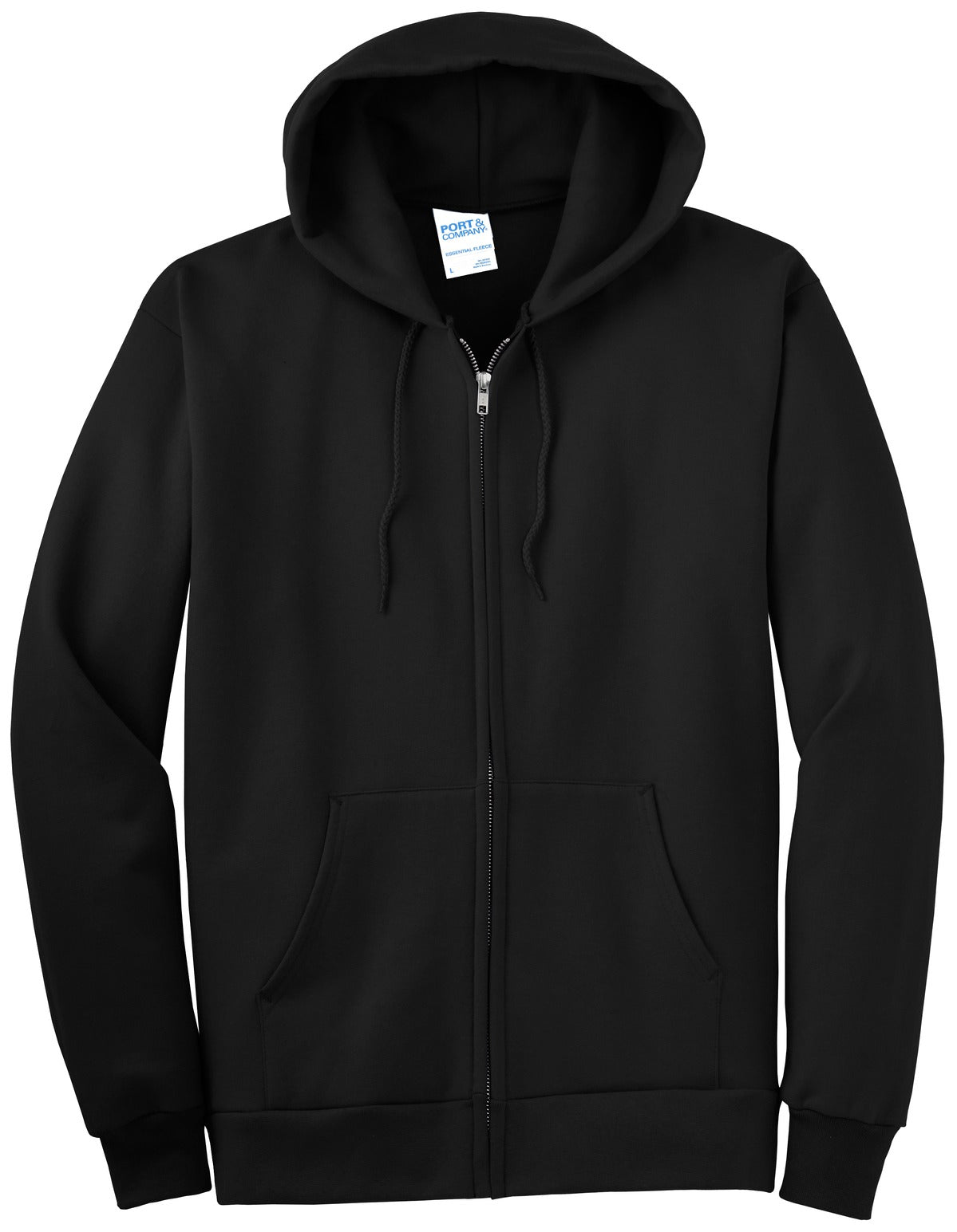 Port & Company Essential Fleece Full-Zip Hooded Sweatshirt. PC90ZH