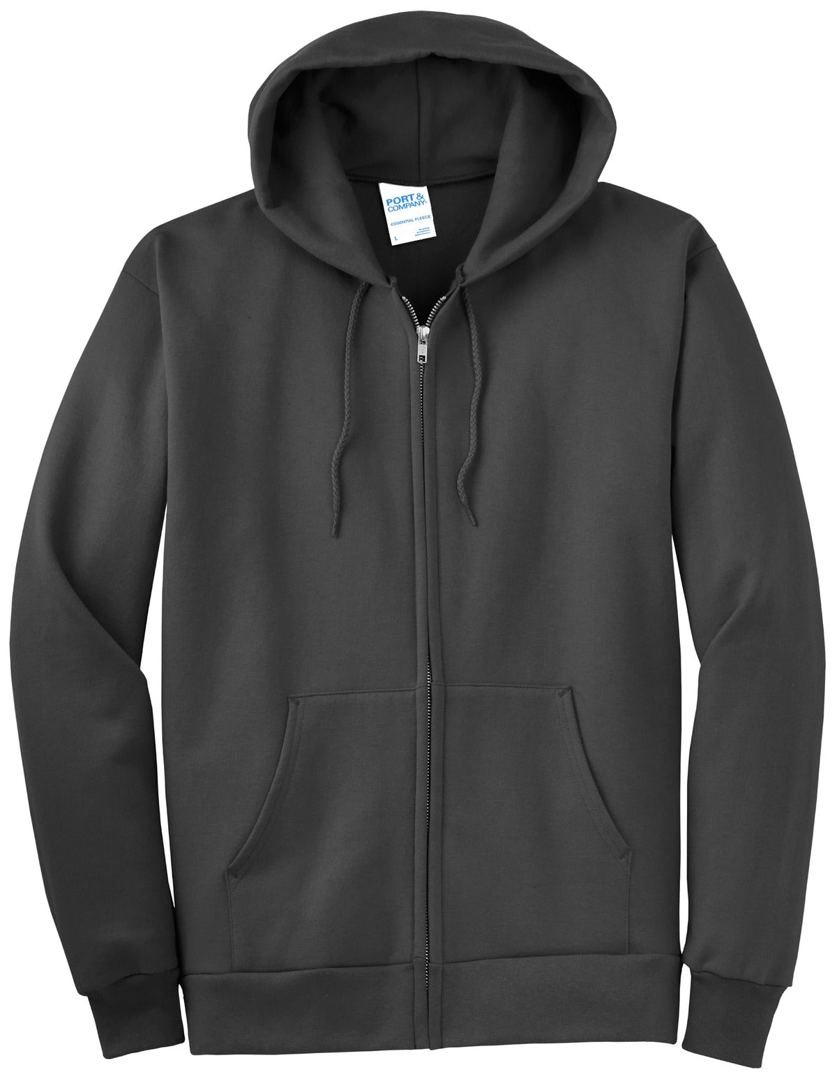 Port & Company Essential Fleece Full-Zip Hooded Sweatshirt. PC90ZH