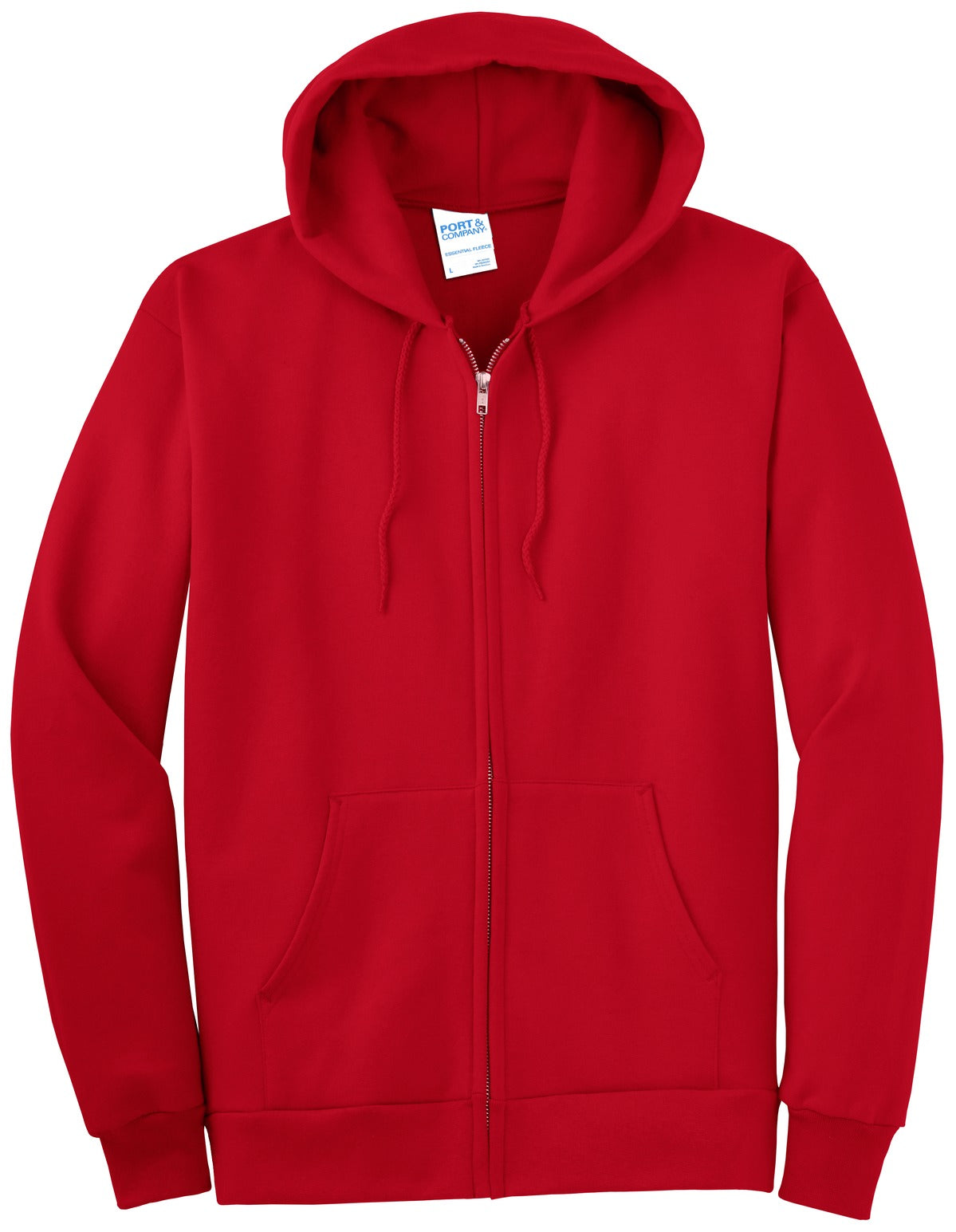 Port & Company Essential Fleece Full-Zip Hooded Sweatshirt. PC90ZH