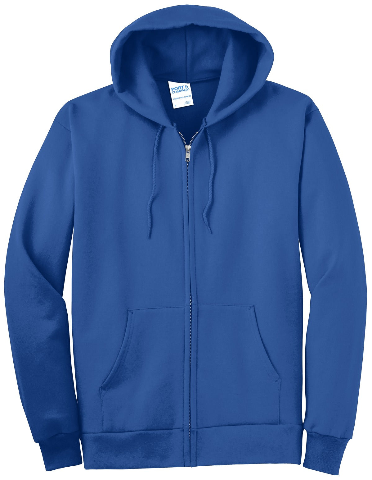 Port & Company Essential Fleece Full-Zip Hooded Sweatshirt. PC90ZH