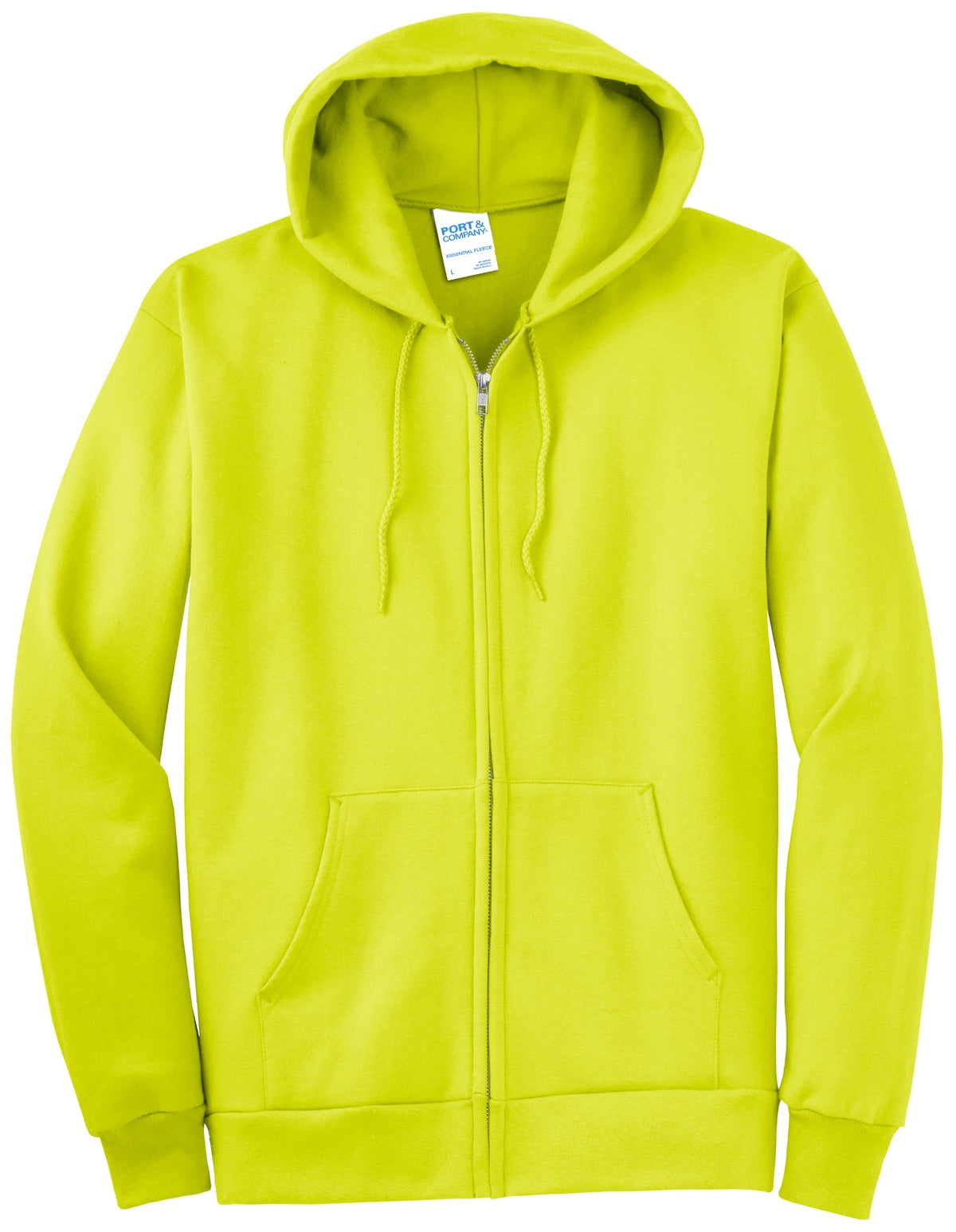 Port & Company Essential Fleece Full-Zip Hooded Sweatshirt. PC90ZH